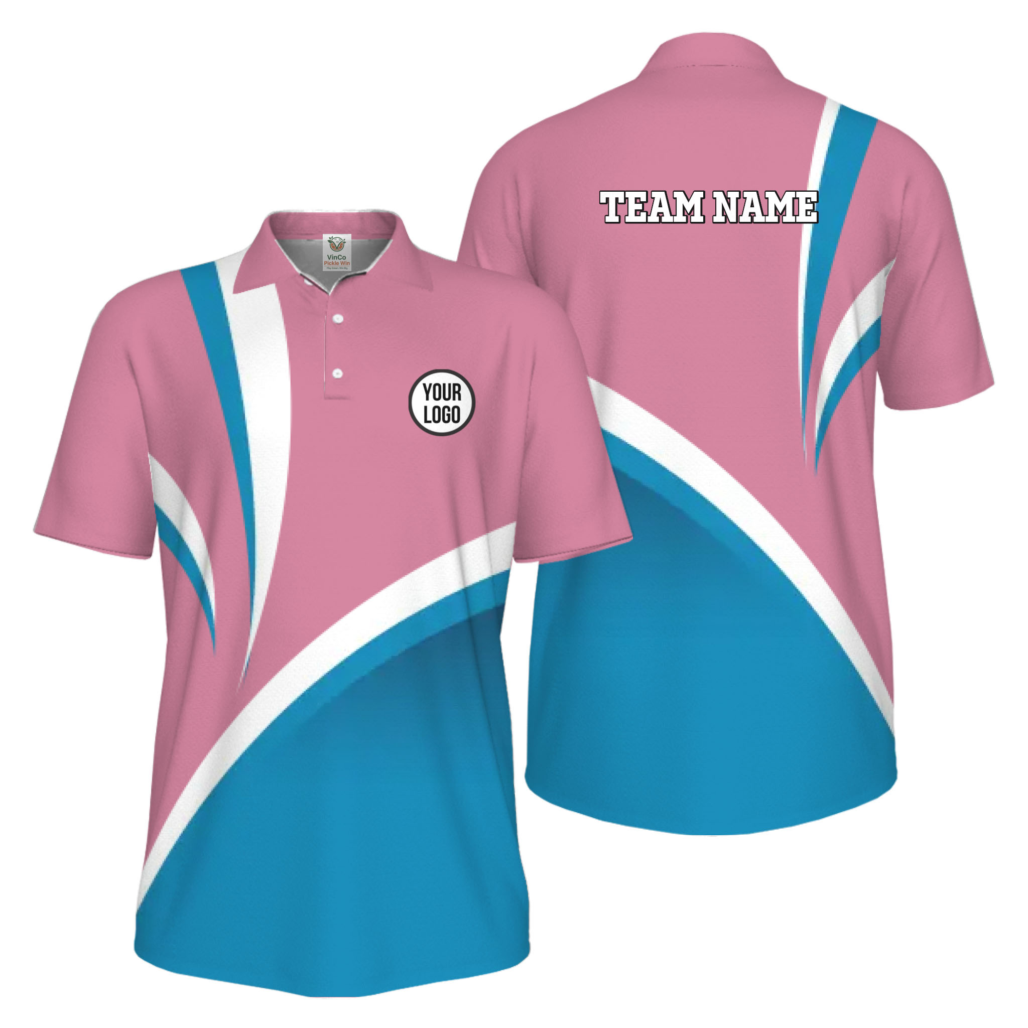 Picklewin Simple Custom Pickleball Team UV Protection Men Polo Shirt 