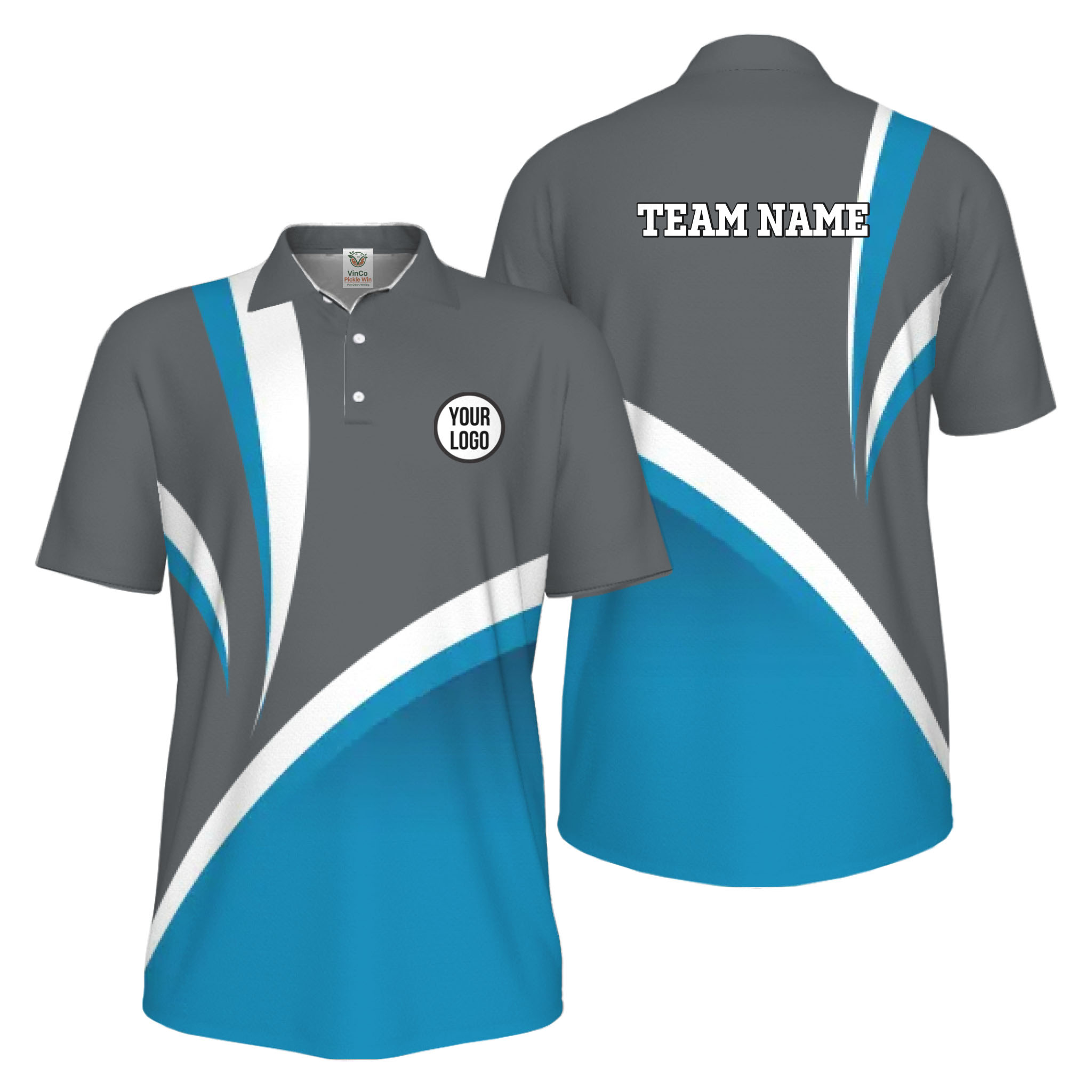 Picklewin Simple Custom Pickleball Team UV Protection Men Polo Shirt 