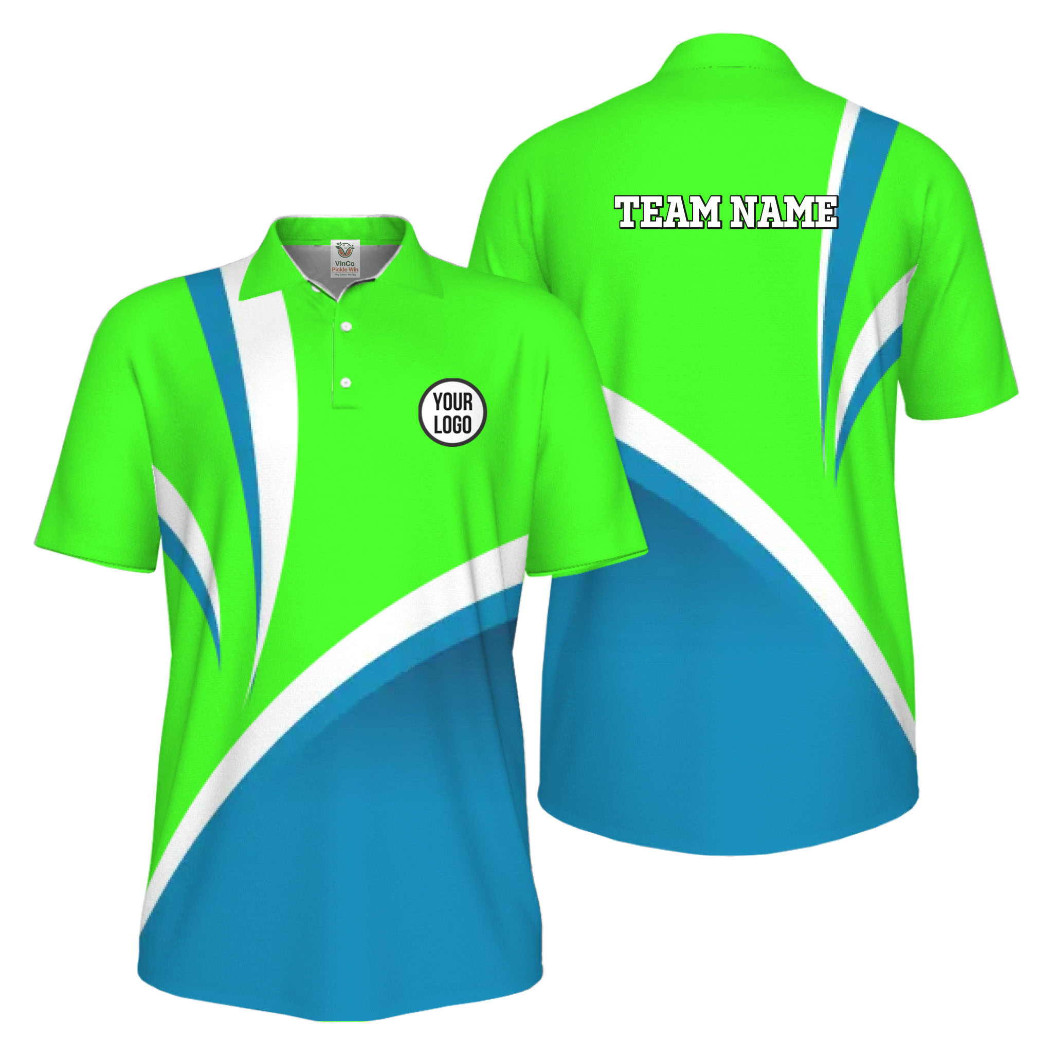 Picklewin Simple Custom Pickleball Team UV Protection Men Polo Shirt 