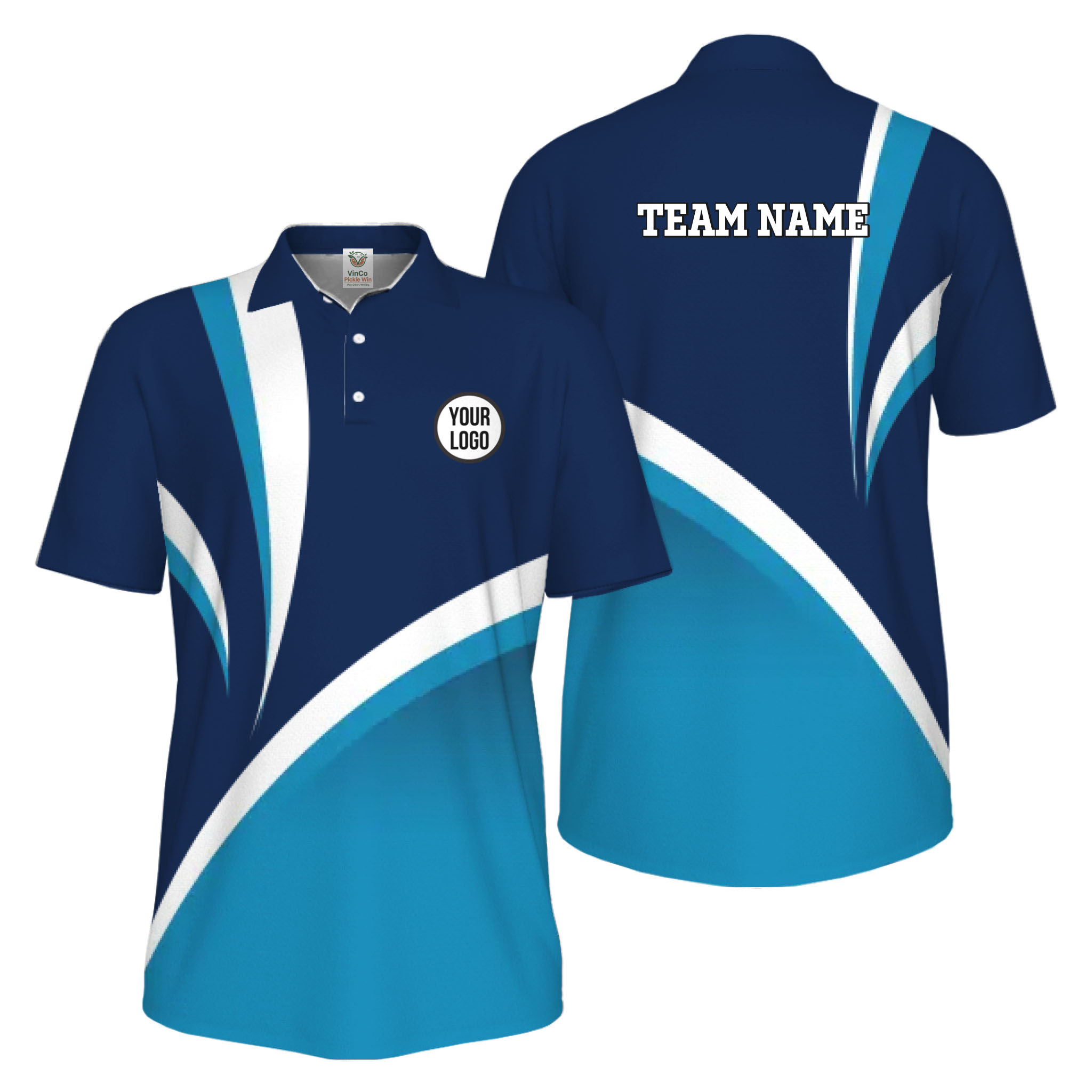 Picklewin Simple Custom Pickleball Team UV Protection Men Polo Shirt 