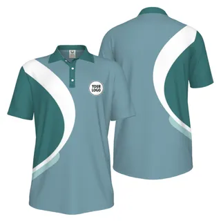 Picklewin Simple Custom Team Logo UV Protection Men Polo Shirt Live Preview – alternate