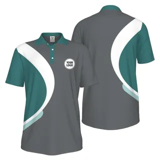 Picklewin Simple Custom Team Logo UV Protection Men Polo Shirt Live Preview