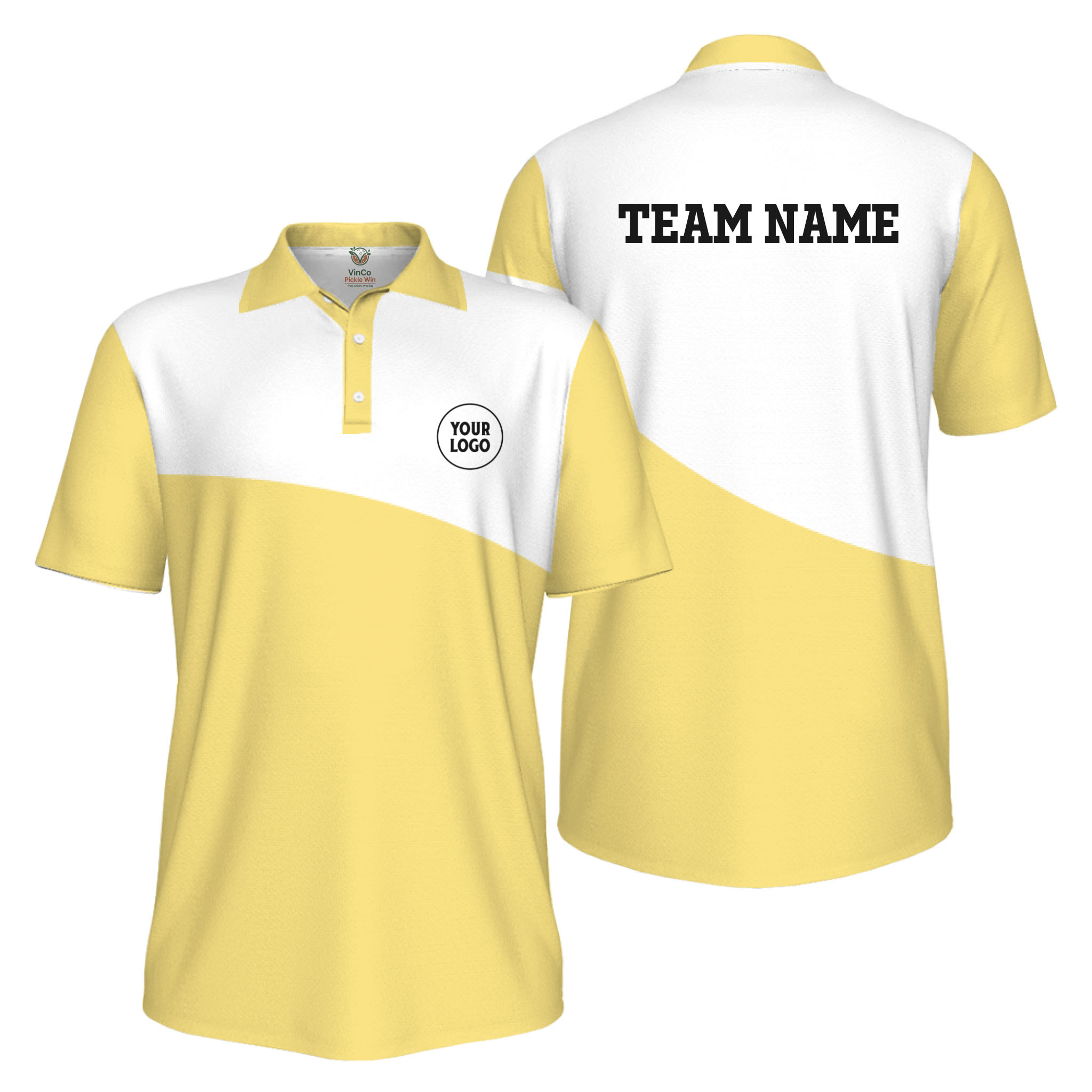 Picklewin Simple Custom Team Performance UV Protection Men Polo Shirt  