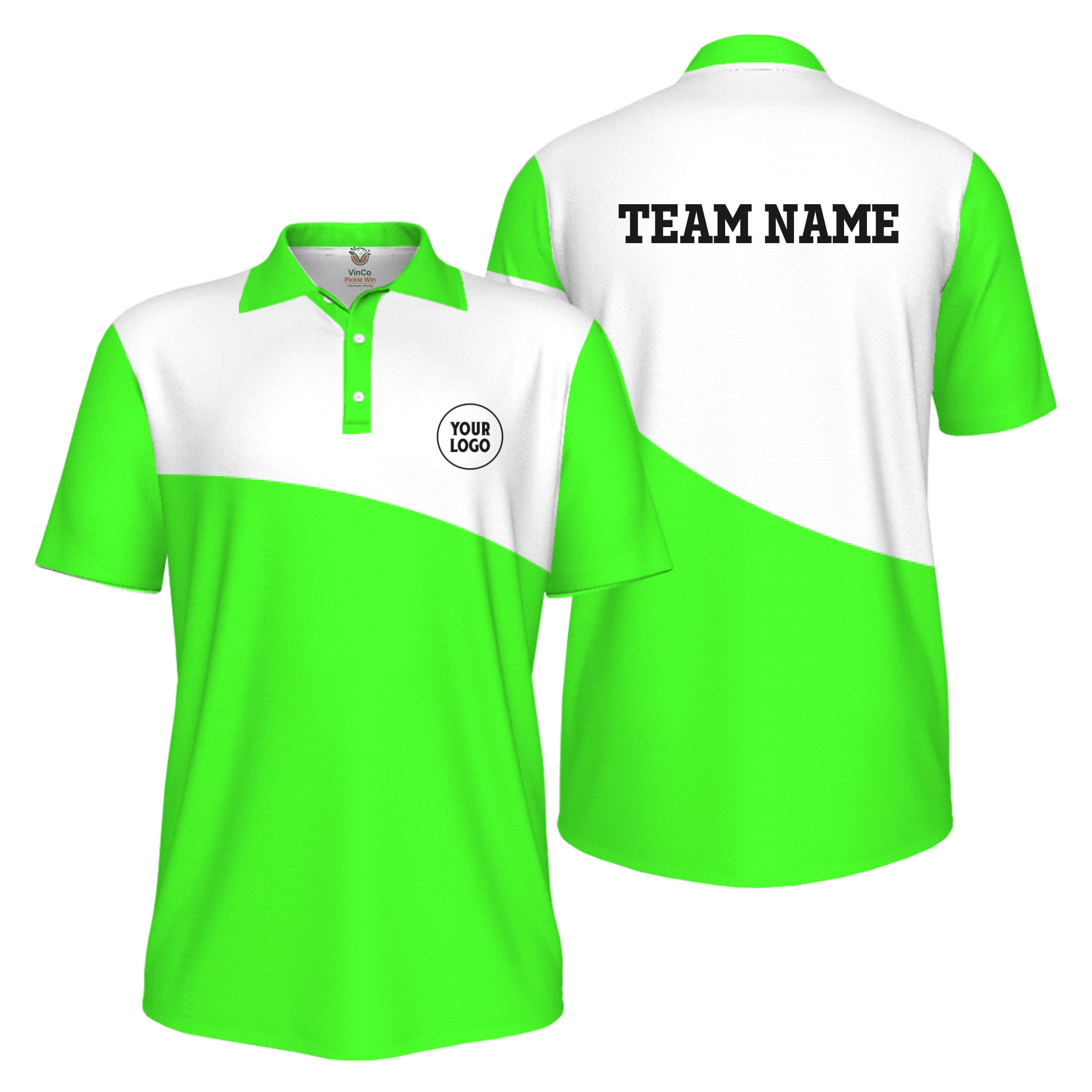 Picklewin Simple Custom Team Performance UV Protection Men Polo Shirt  