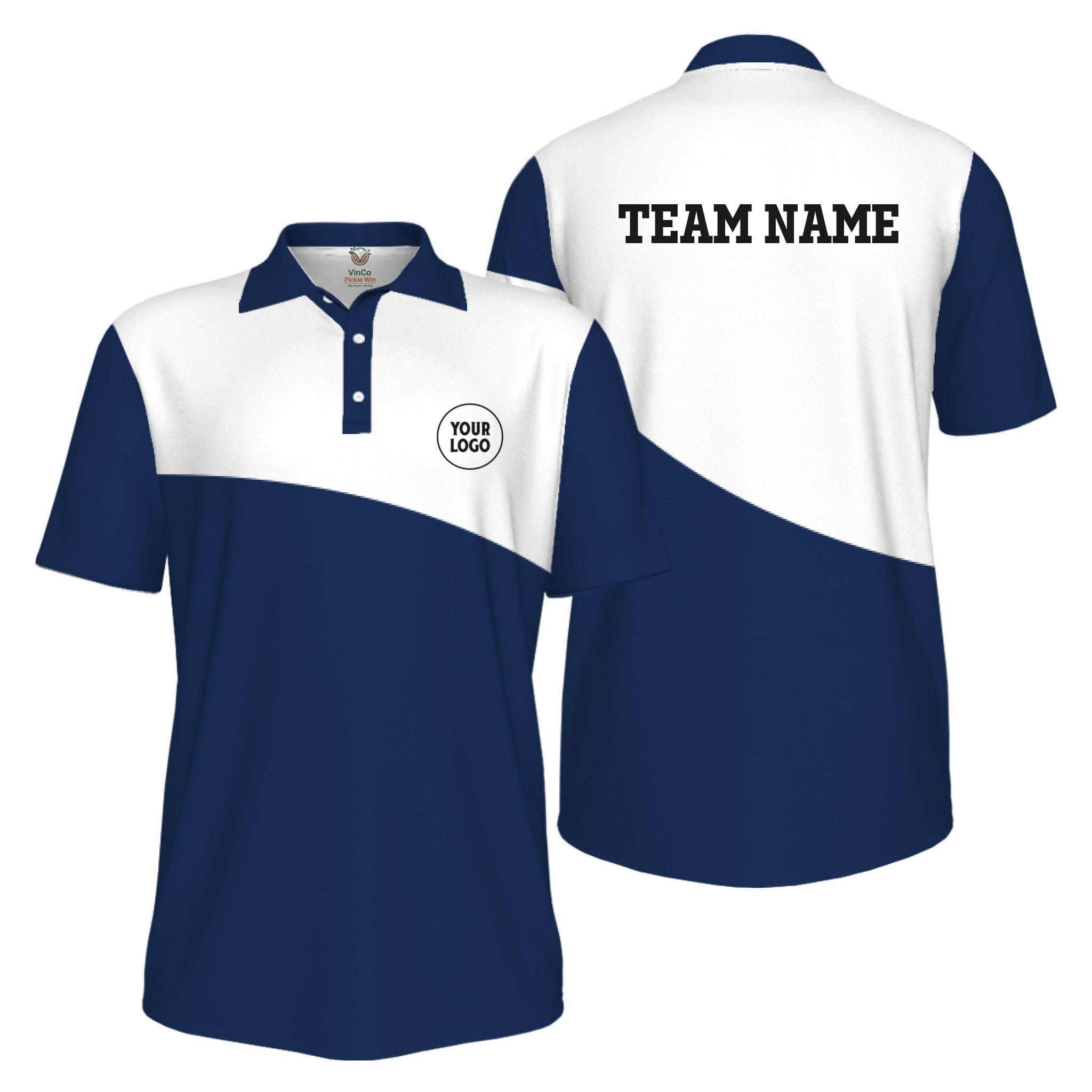 Picklewin Simple Custom Team Performance UV Protection Men Polo Shirt  