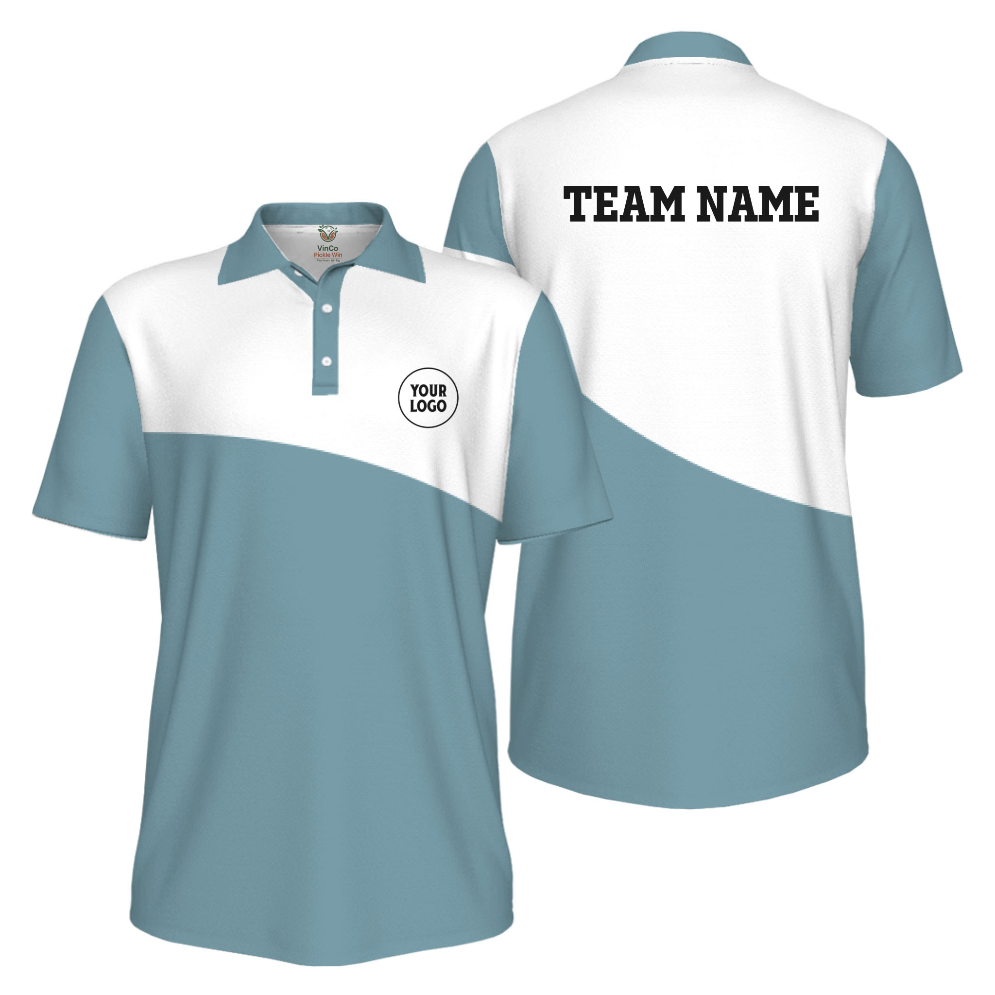 Picklewin Simple Custom Team Performance UV Protection Men Polo Shirt  