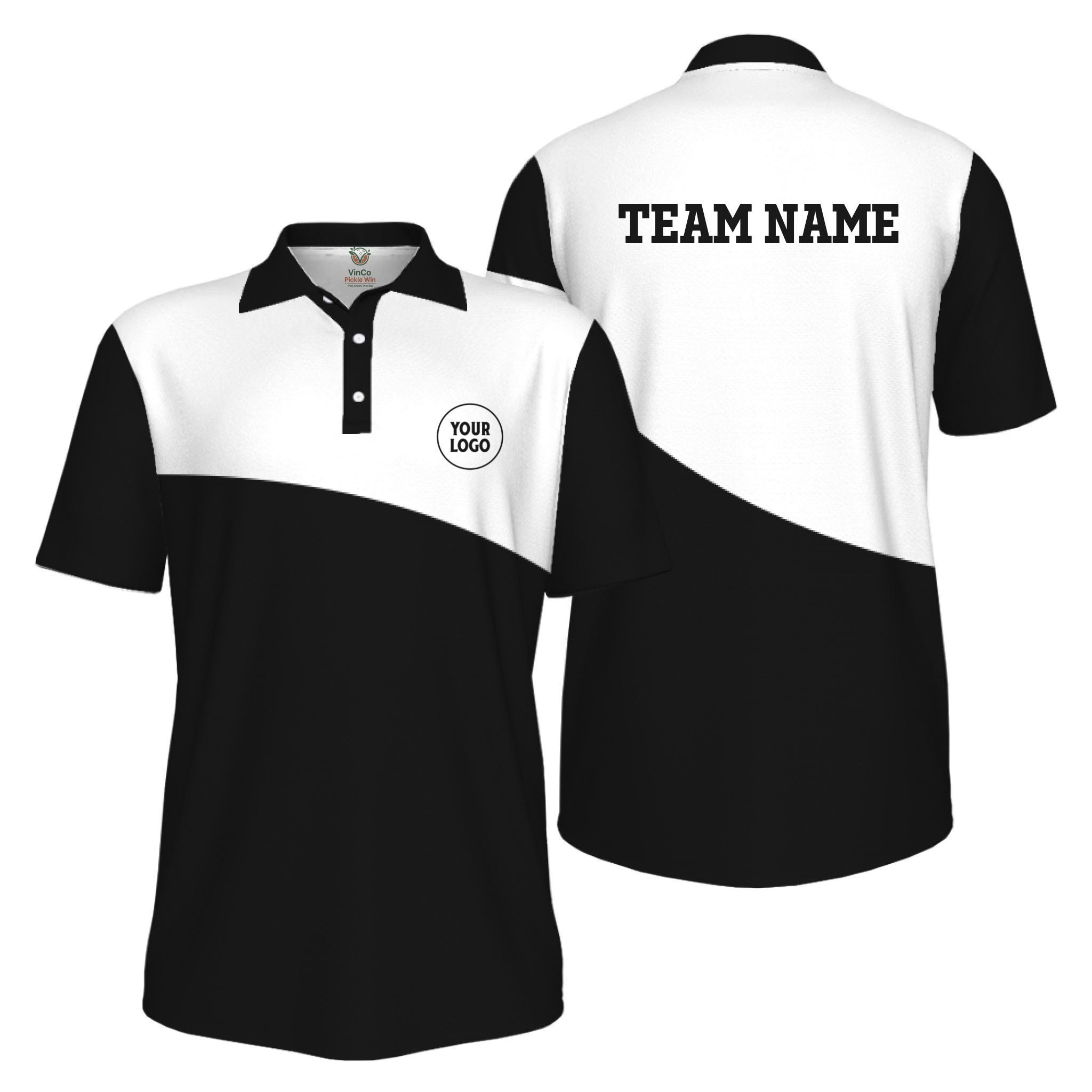 Picklewin Simple Custom Team Performance UV Protection Men Polo Shirt  