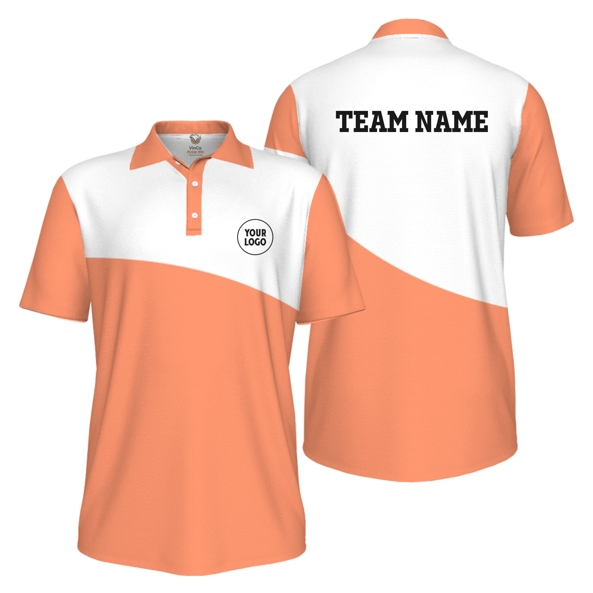 Picklewin Simple Custom Team Performance UV Protection Men Polo Shirt  