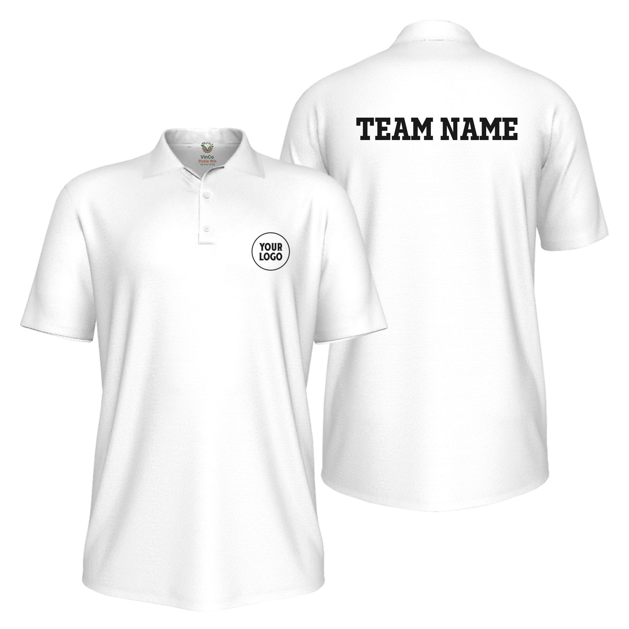 Picklewin Simple Custom Team Performance UV Protection Men Polo Shirt  