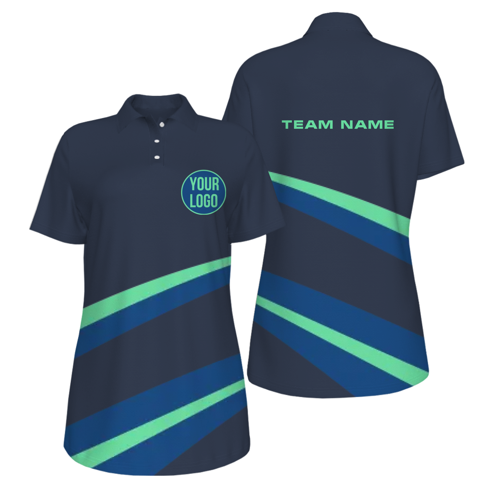 Picklewin Simple Custom UV Protection Polo Shirt For Women