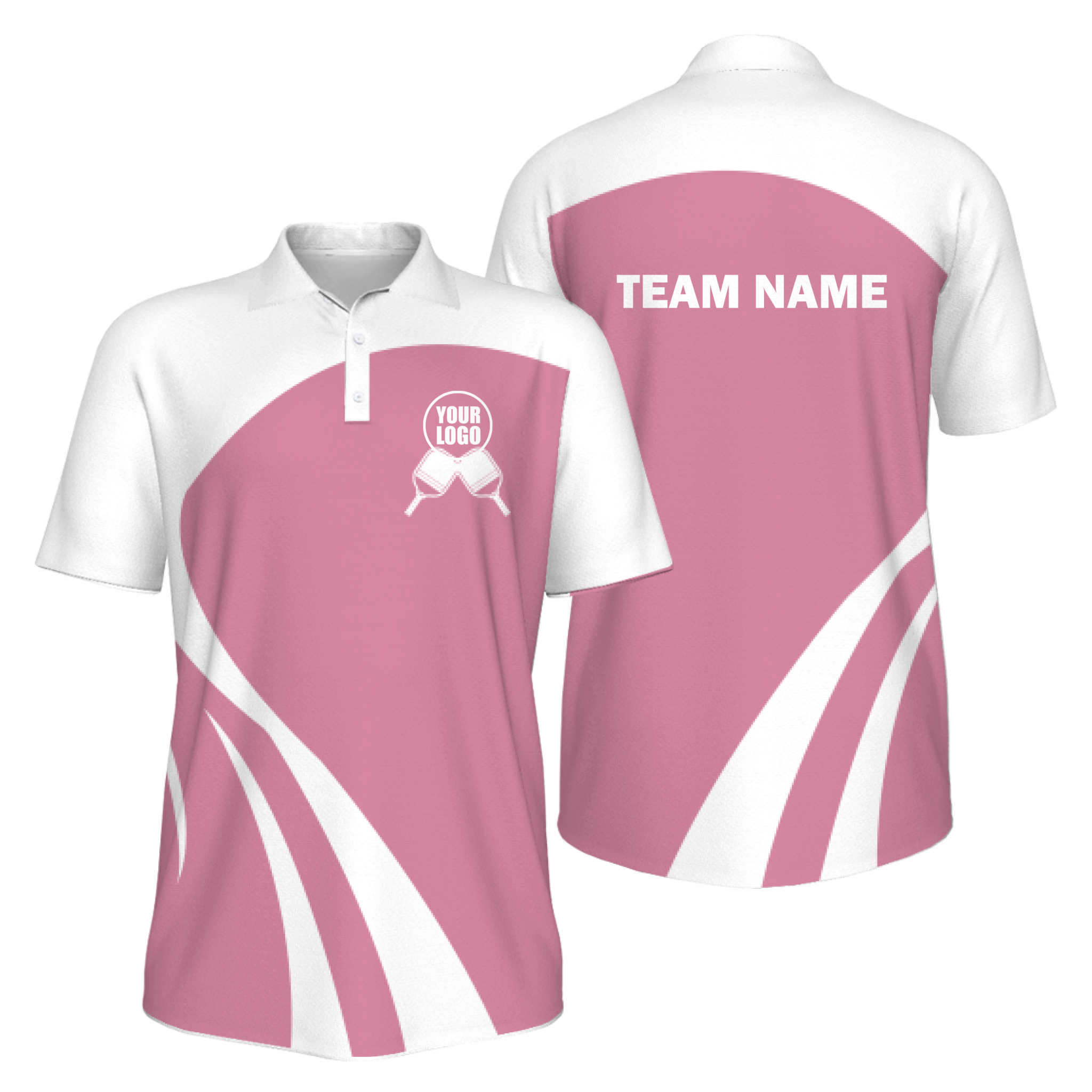 Picklewin Simple Customized Men's UV Protection Polo Shirt For Pickleball Team