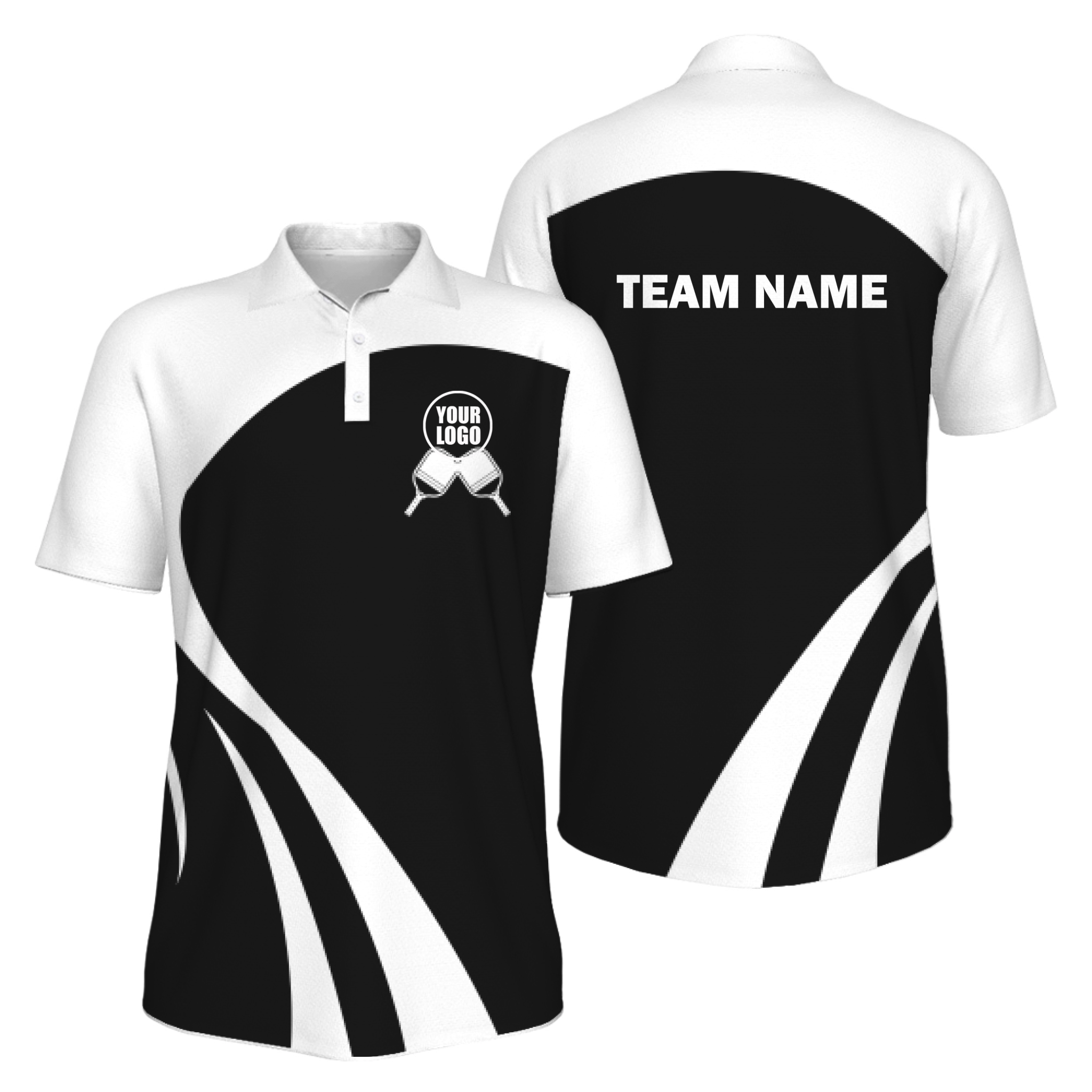 Picklewin Simple Customized Men's UV Protection Polo Shirt For Pickleball Team