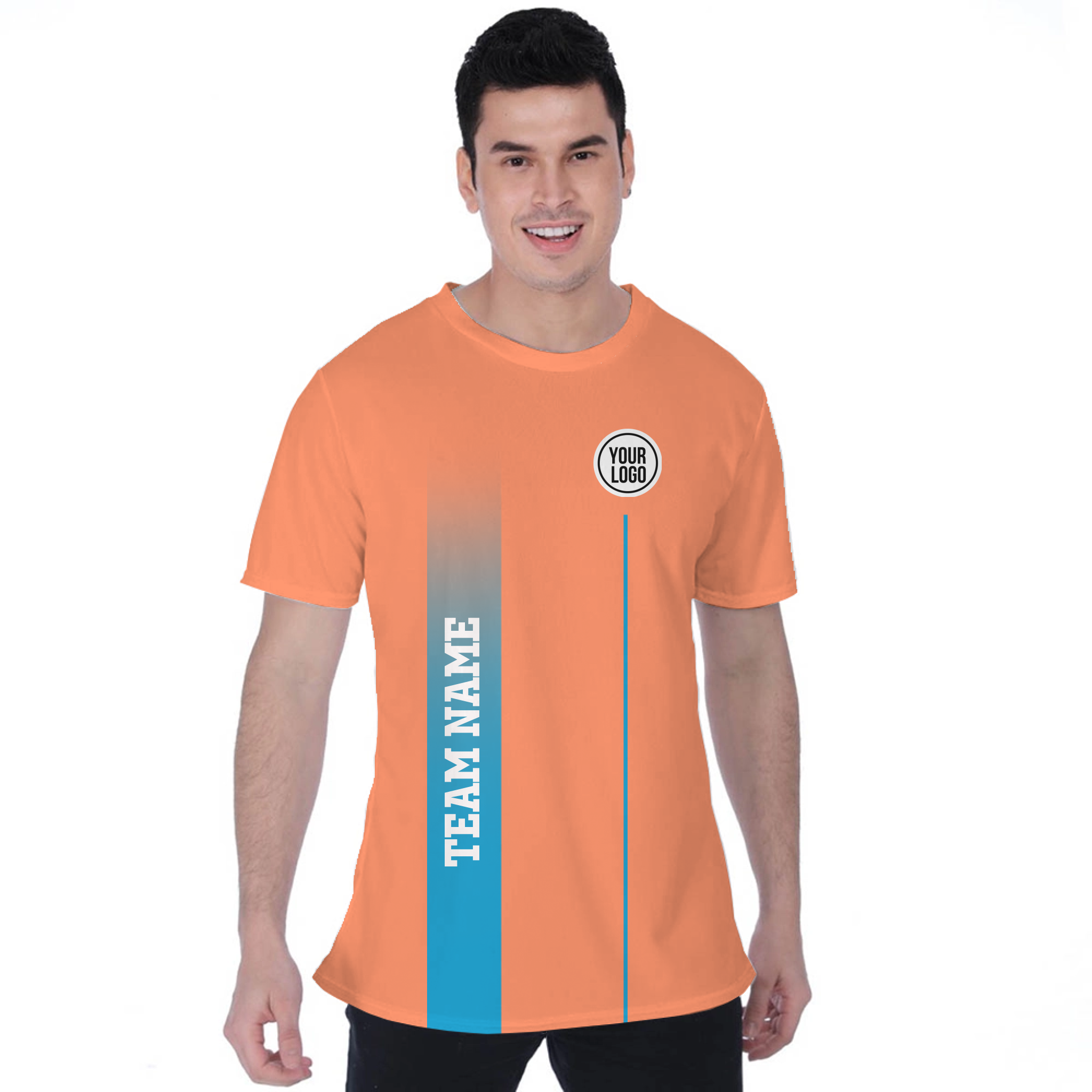 Picklewin Simple Design Custom Team Logo Moisture-wicking Birdseye T-shirt 