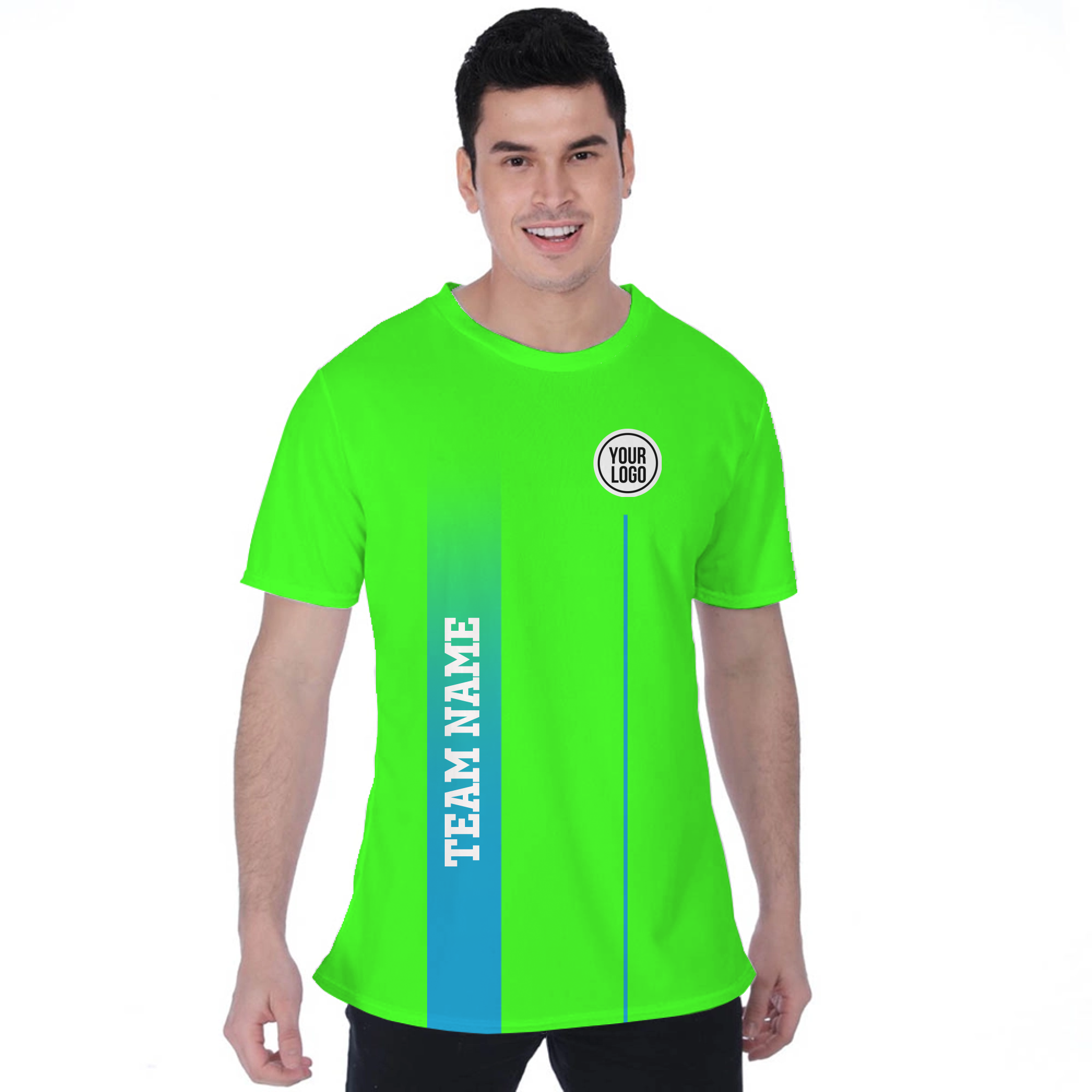 Picklewin Simple Design Custom Team Logo Moisture-wicking Birdseye T-shirt 