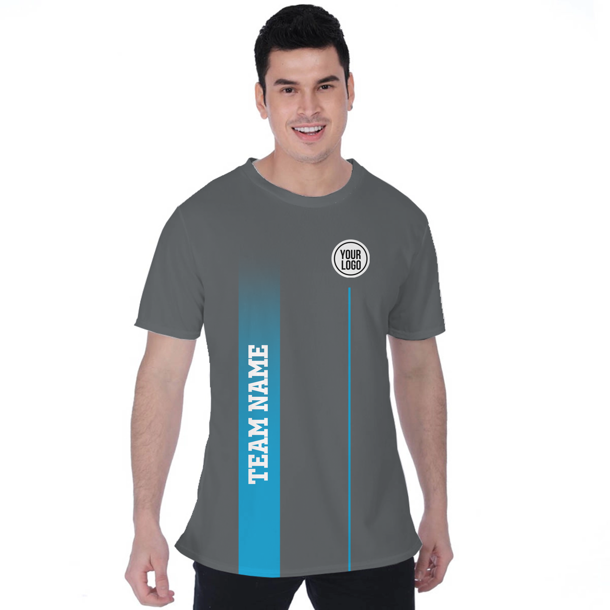 Picklewin Simple Design Custom Team Logo Moisture-wicking Birdseye T-shirt 