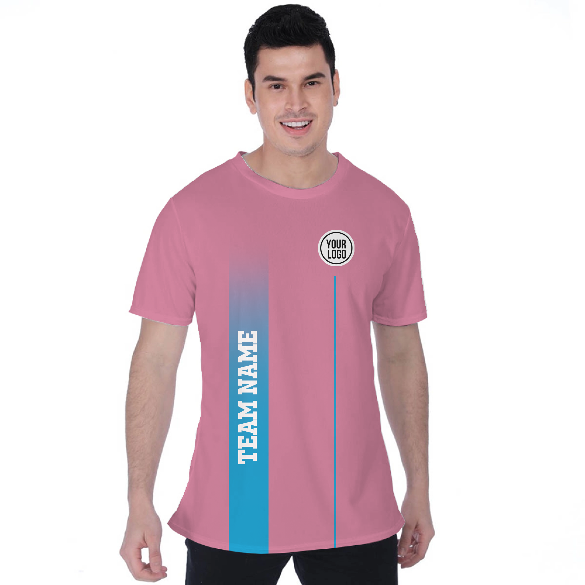 Picklewin Simple Design Custom Team Logo Moisture-wicking Birdseye T-shirt 