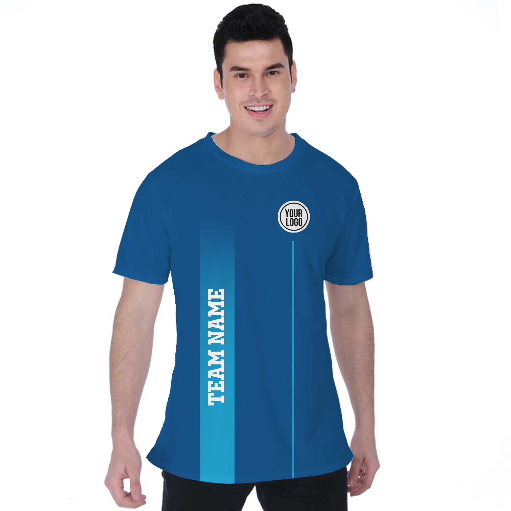 Picklewin Simple Design Custom Team Logo Moisture-wicking Birdseye T-shirt 