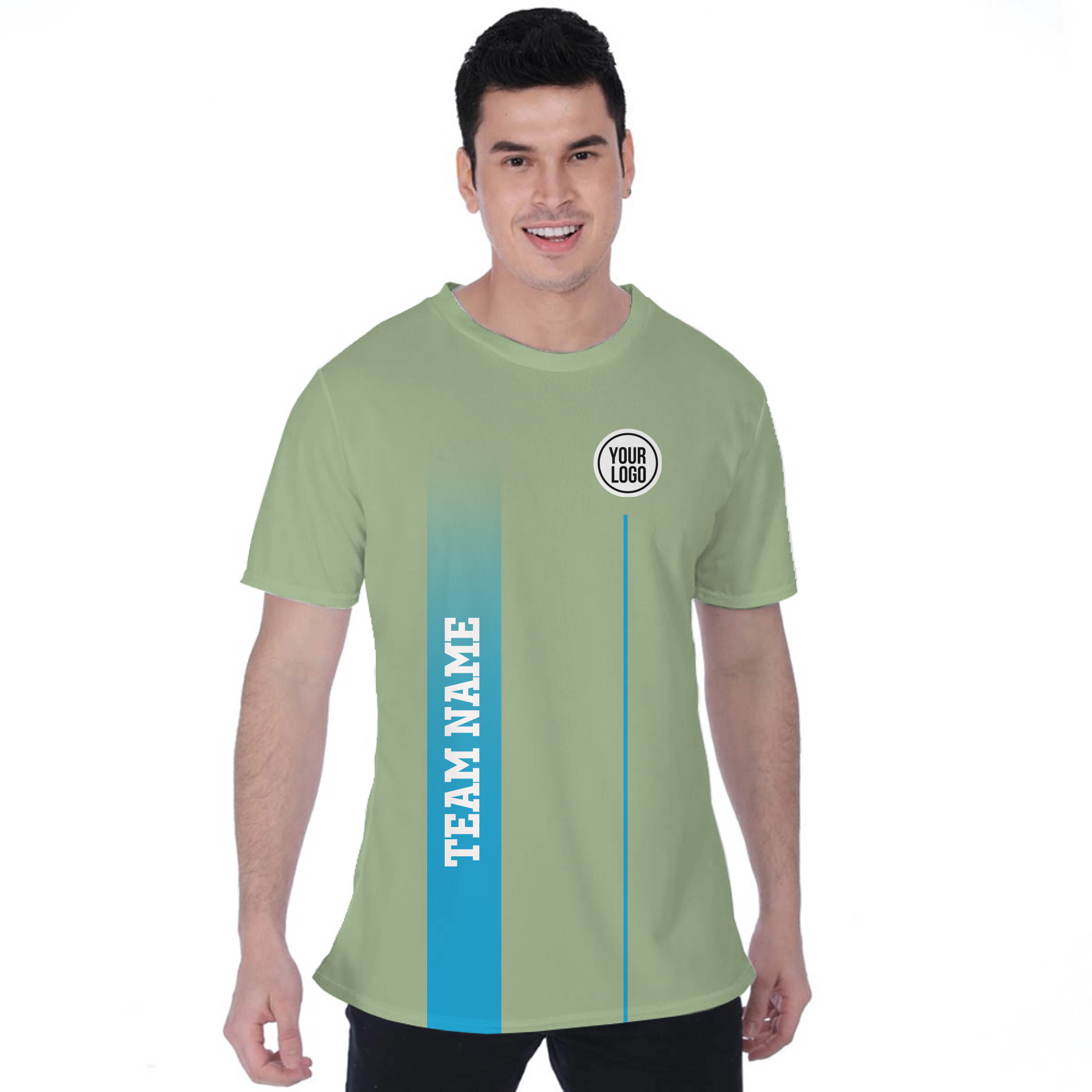Picklewin Simple Design Custom Team Logo Moisture-wicking Birdseye T-shirt 