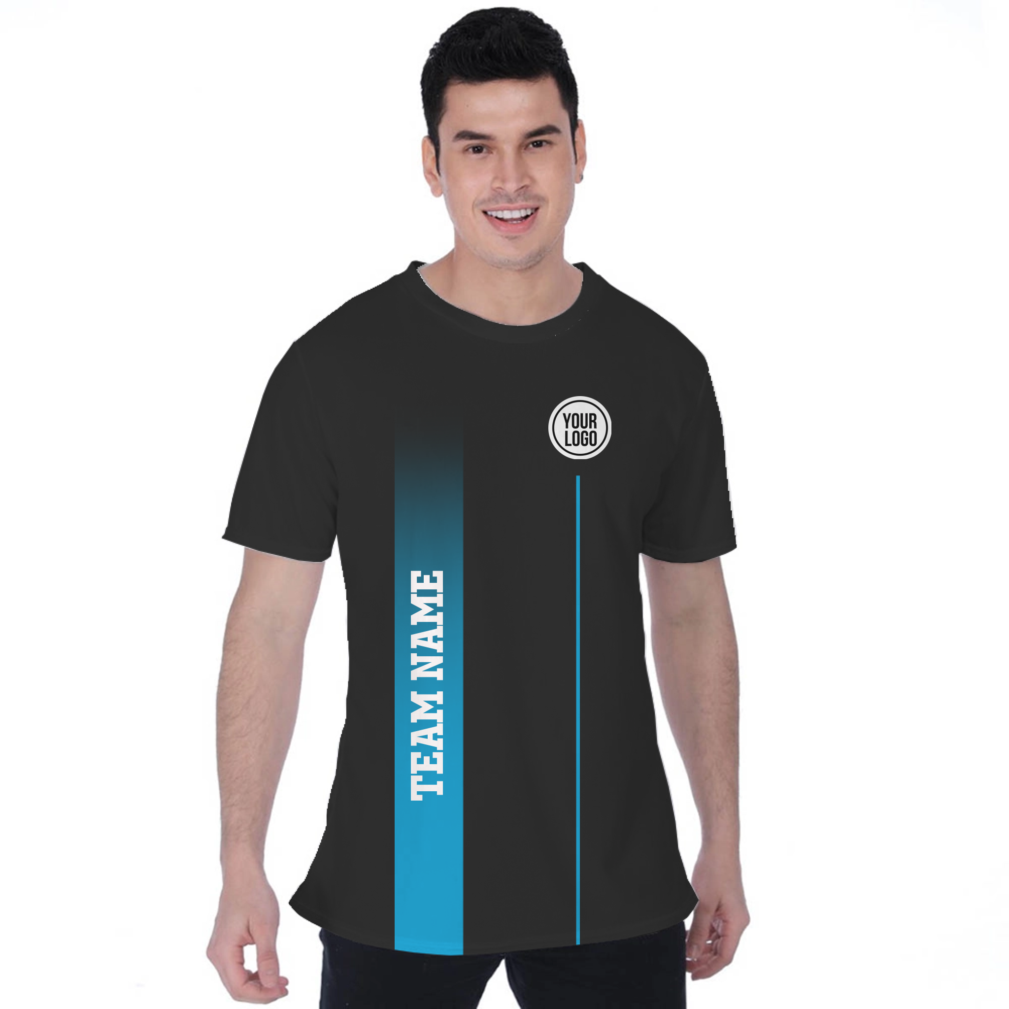 Picklewin Simple Design Custom Team Logo Moisture-wicking Birdseye T-shirt 
