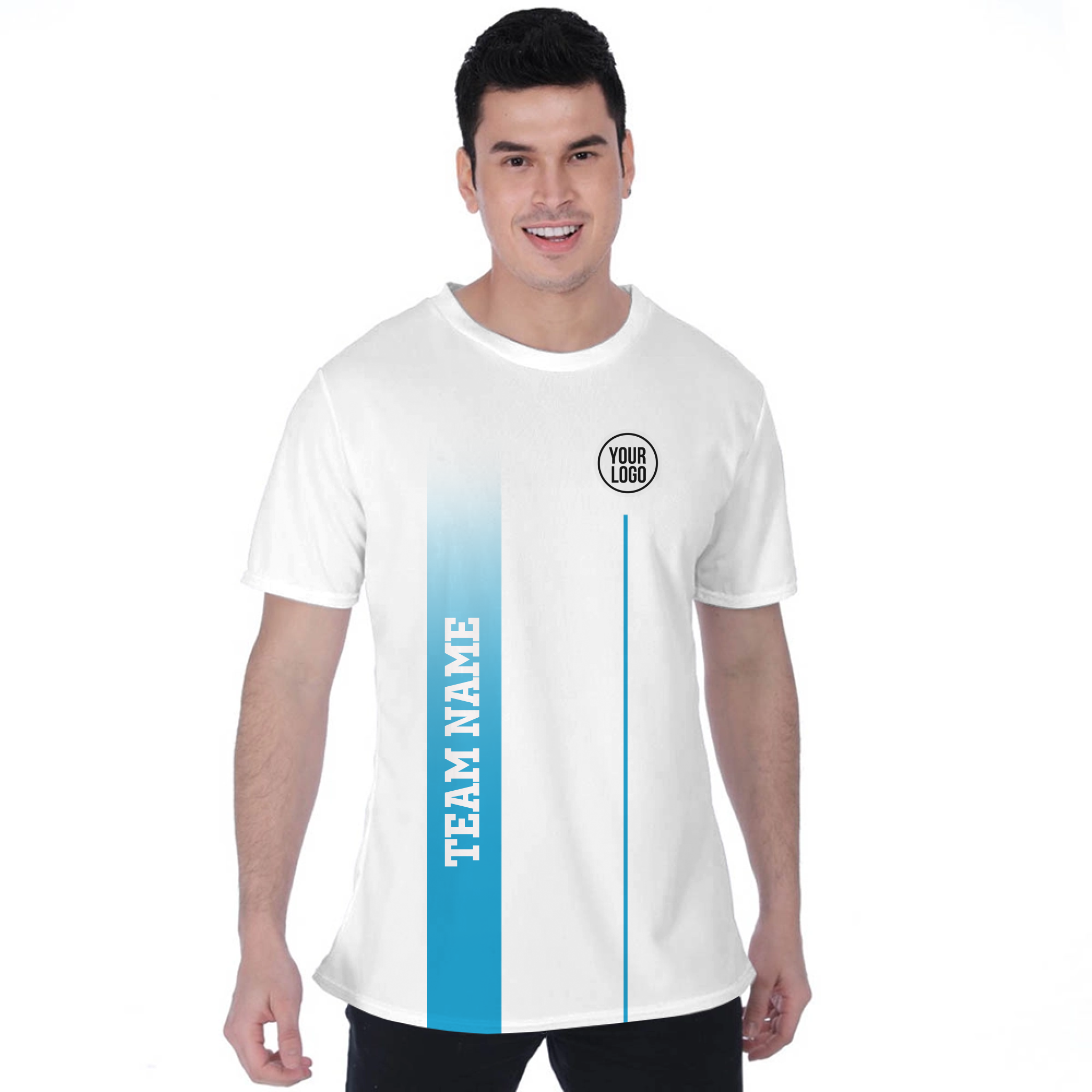 Picklewin Simple Design Custom Team Logo Moisture-wicking Birdseye T-shirt 