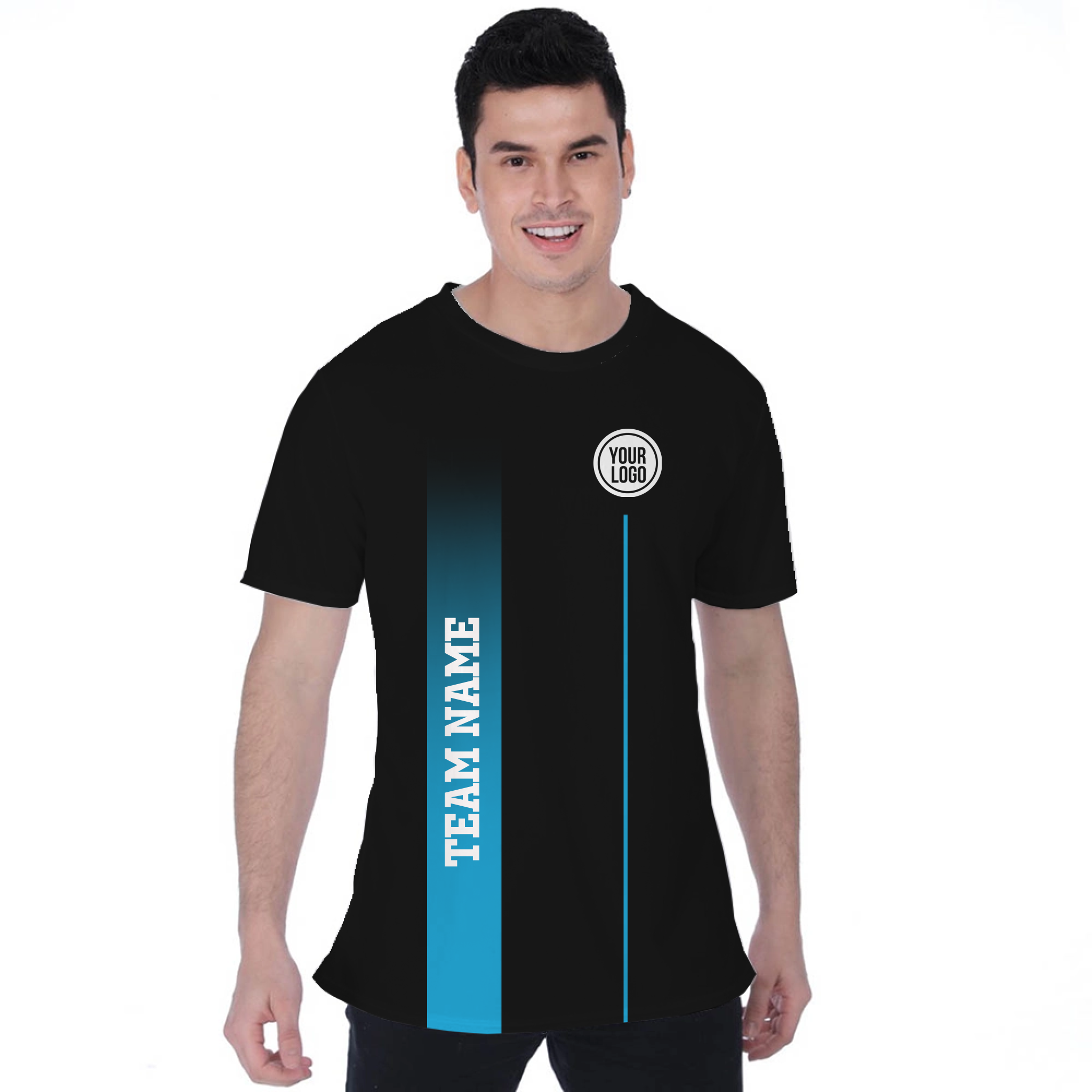 Picklewin Simple Design Custom Team Logo Moisture-wicking Birdseye T-shirt 