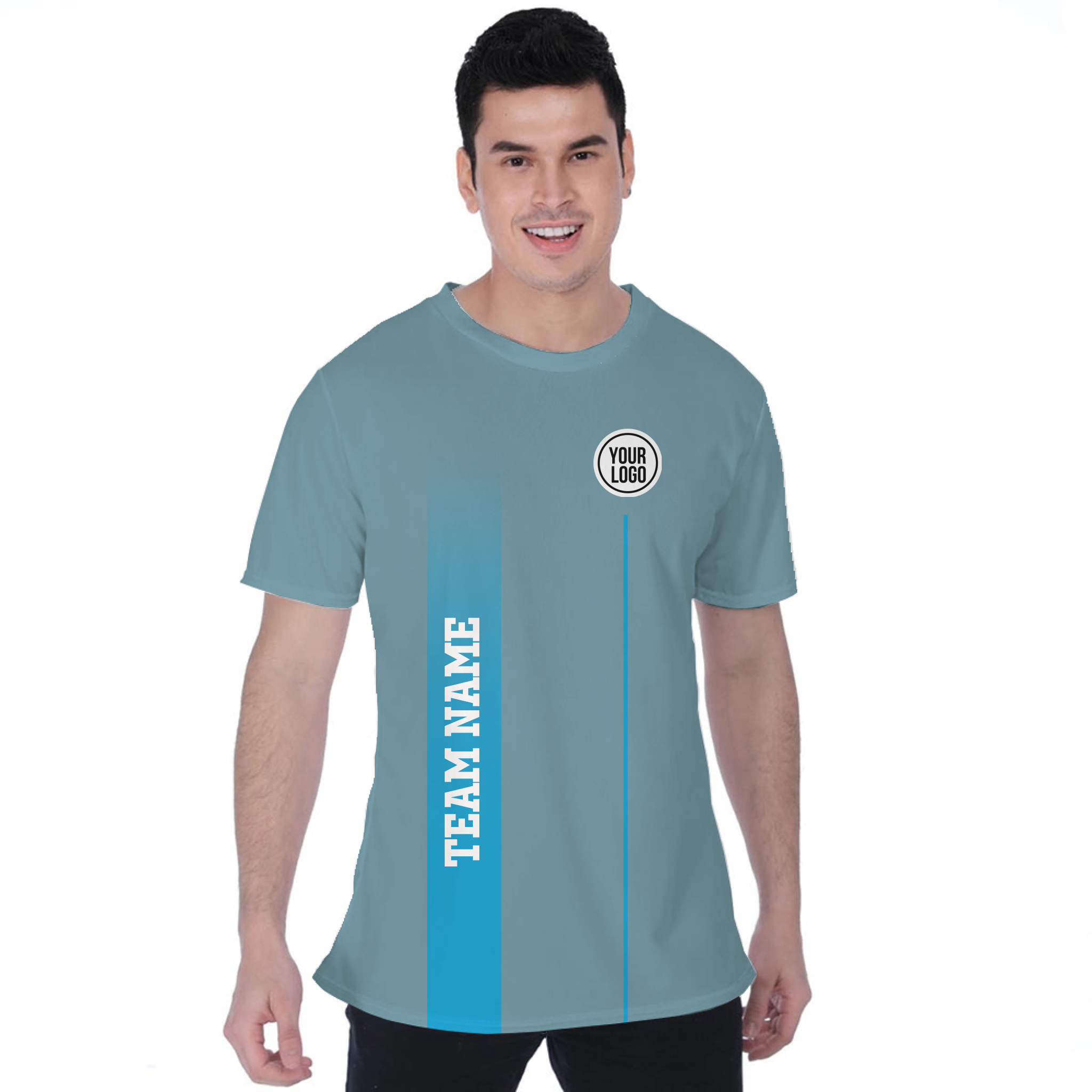 Picklewin Simple Design Custom Team Logo Moisture-wicking Birdseye T-shirt 