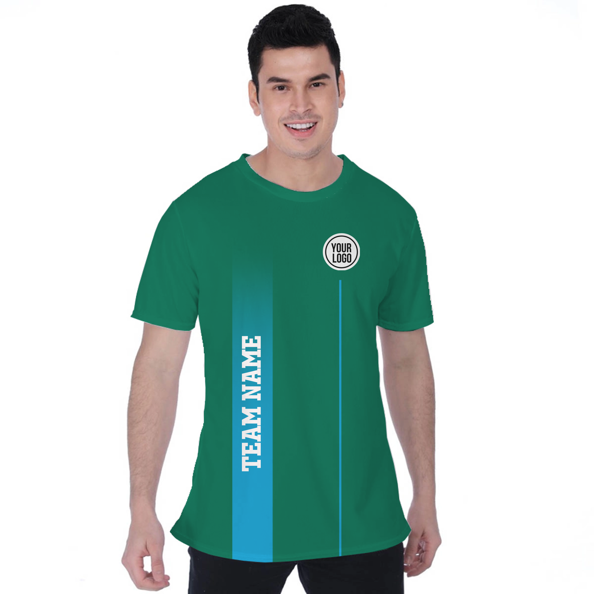 Picklewin Simple Design Custom Team Logo Moisture-wicking Birdseye T-shirt 
