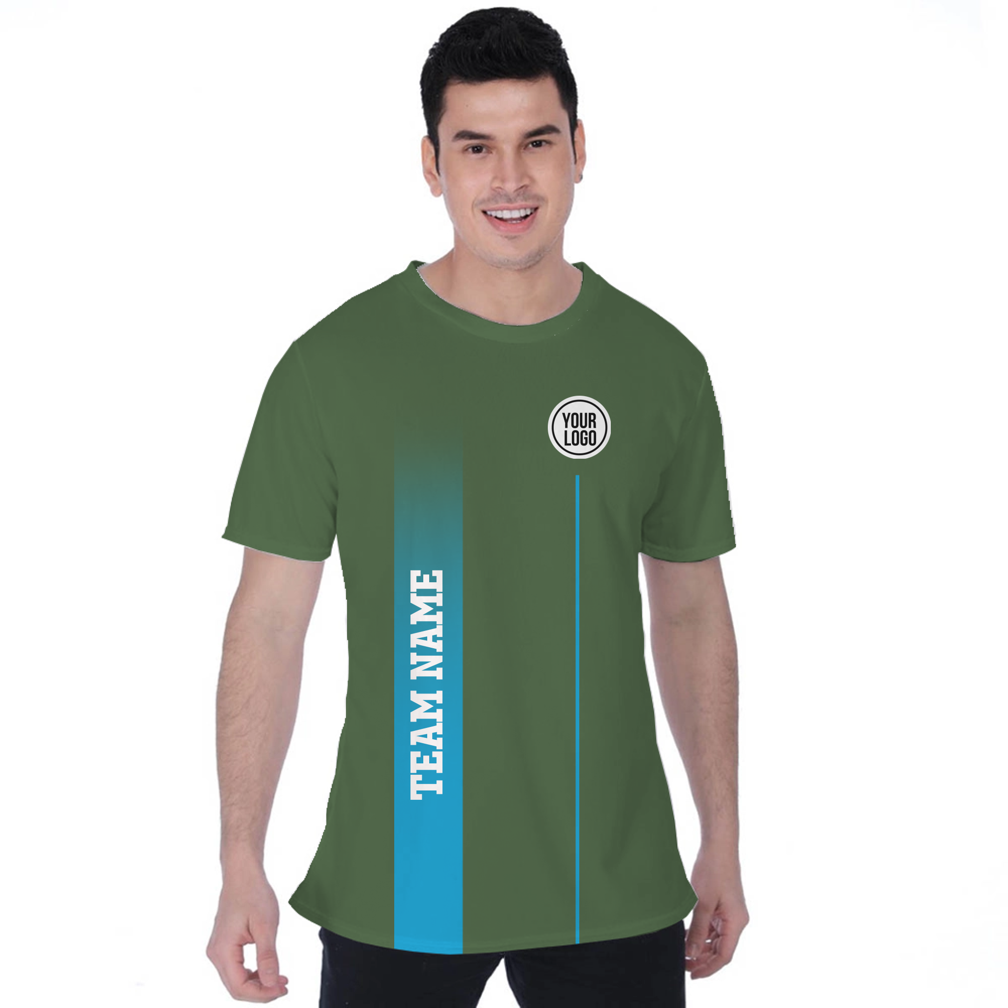 Picklewin Simple Design Custom Team Logo Moisture-wicking Birdseye T-shirt 
