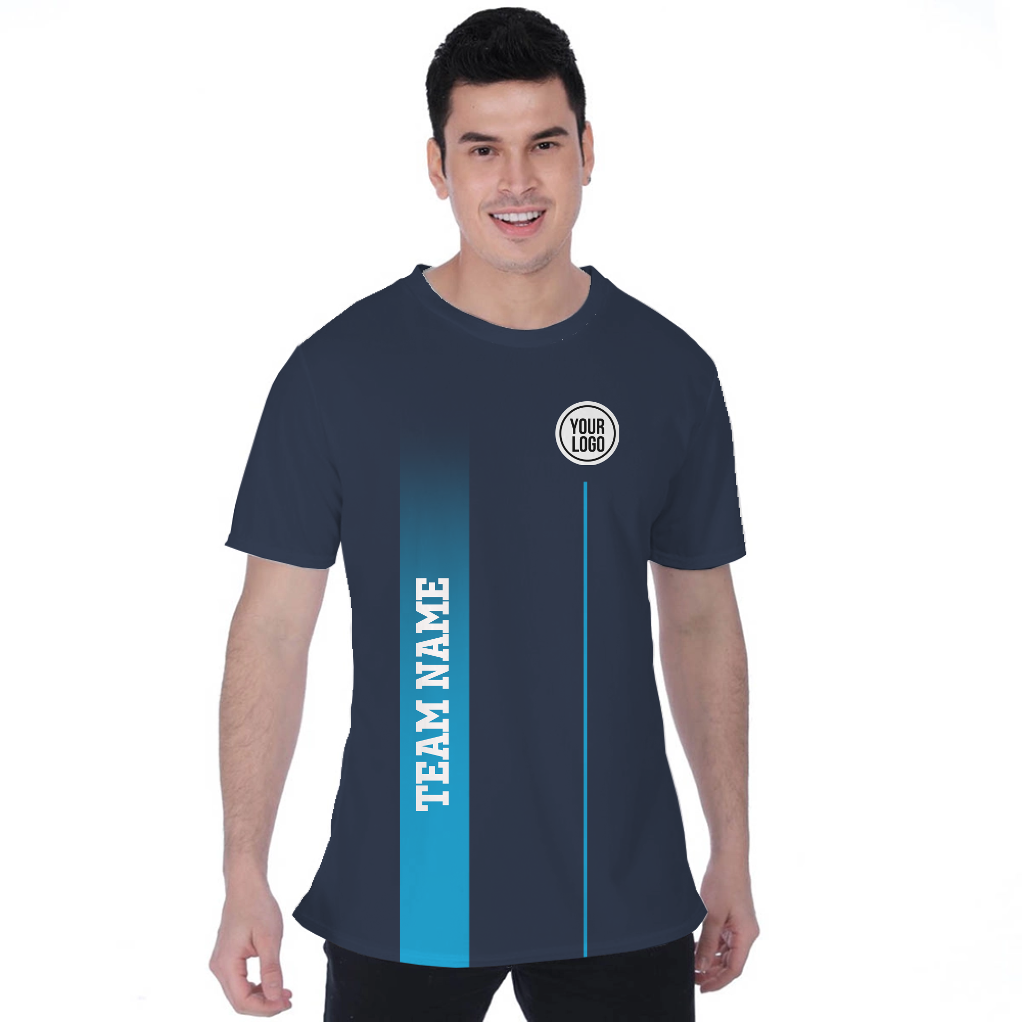 Picklewin Simple Design Custom Team Logo Moisture-wicking Birdseye T-shirt 