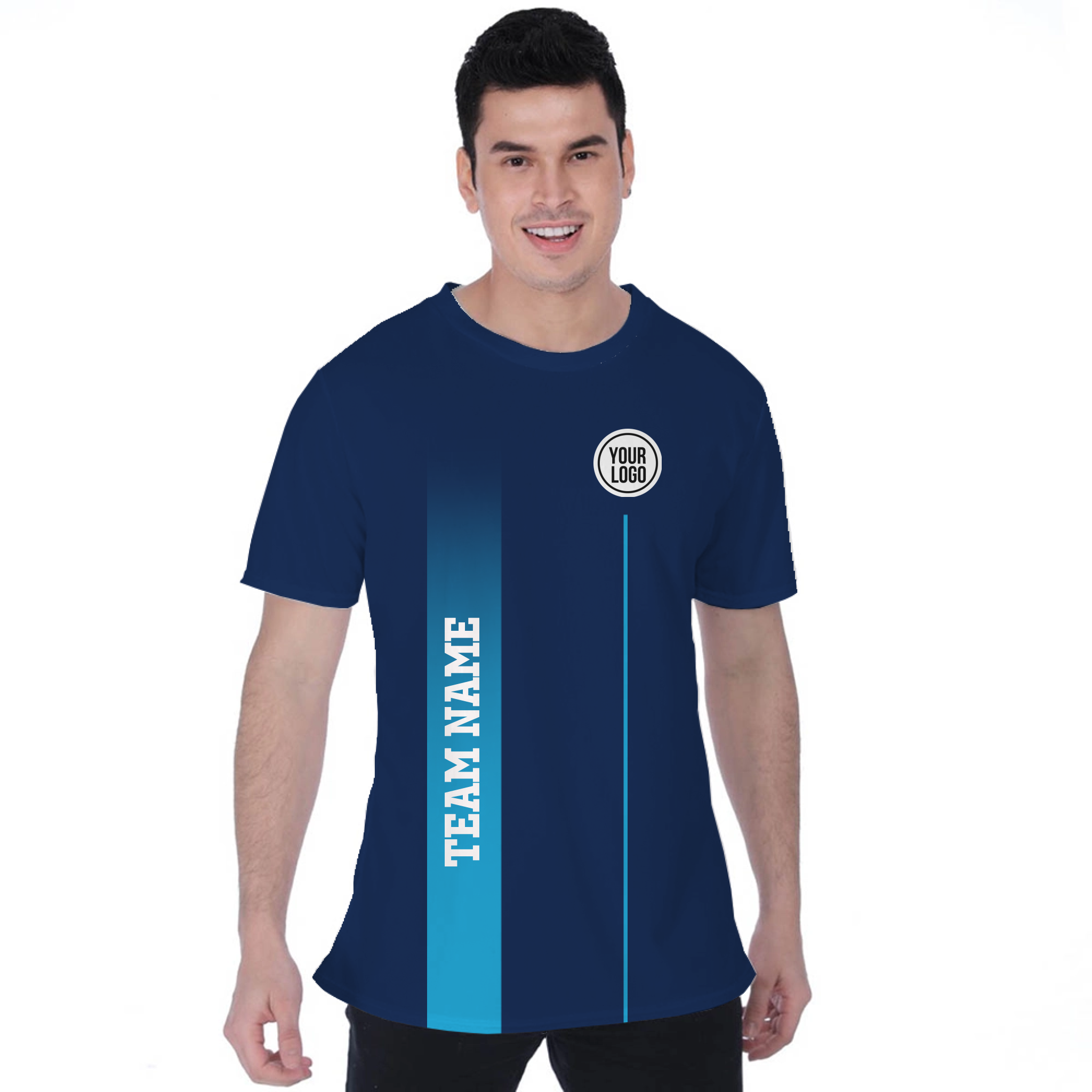 Picklewin Simple Design Custom Team Logo Moisture-wicking Birdseye T-shirt 