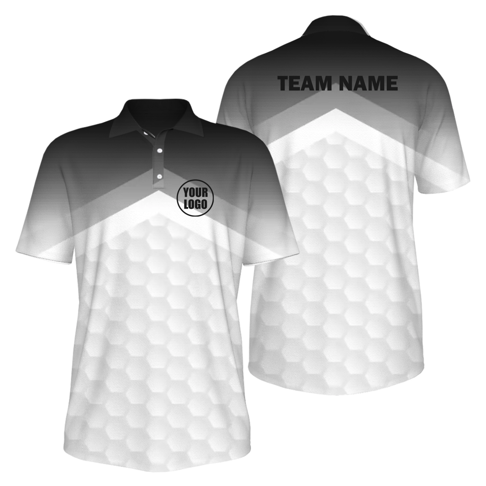 Picklewin Simple Gradient Men's UV Protection Polo Shirt