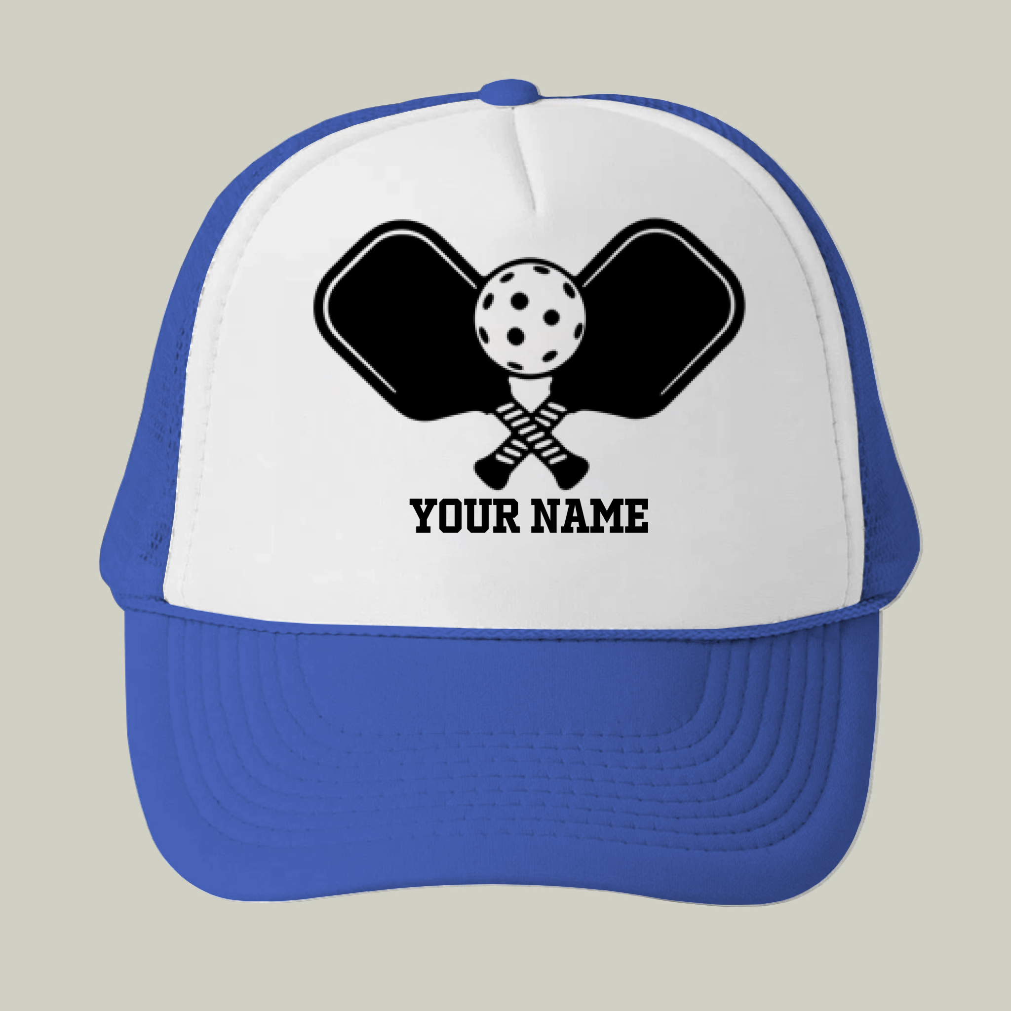Picklewin Simple Pickleball Trucker Cap Custom Name For Men