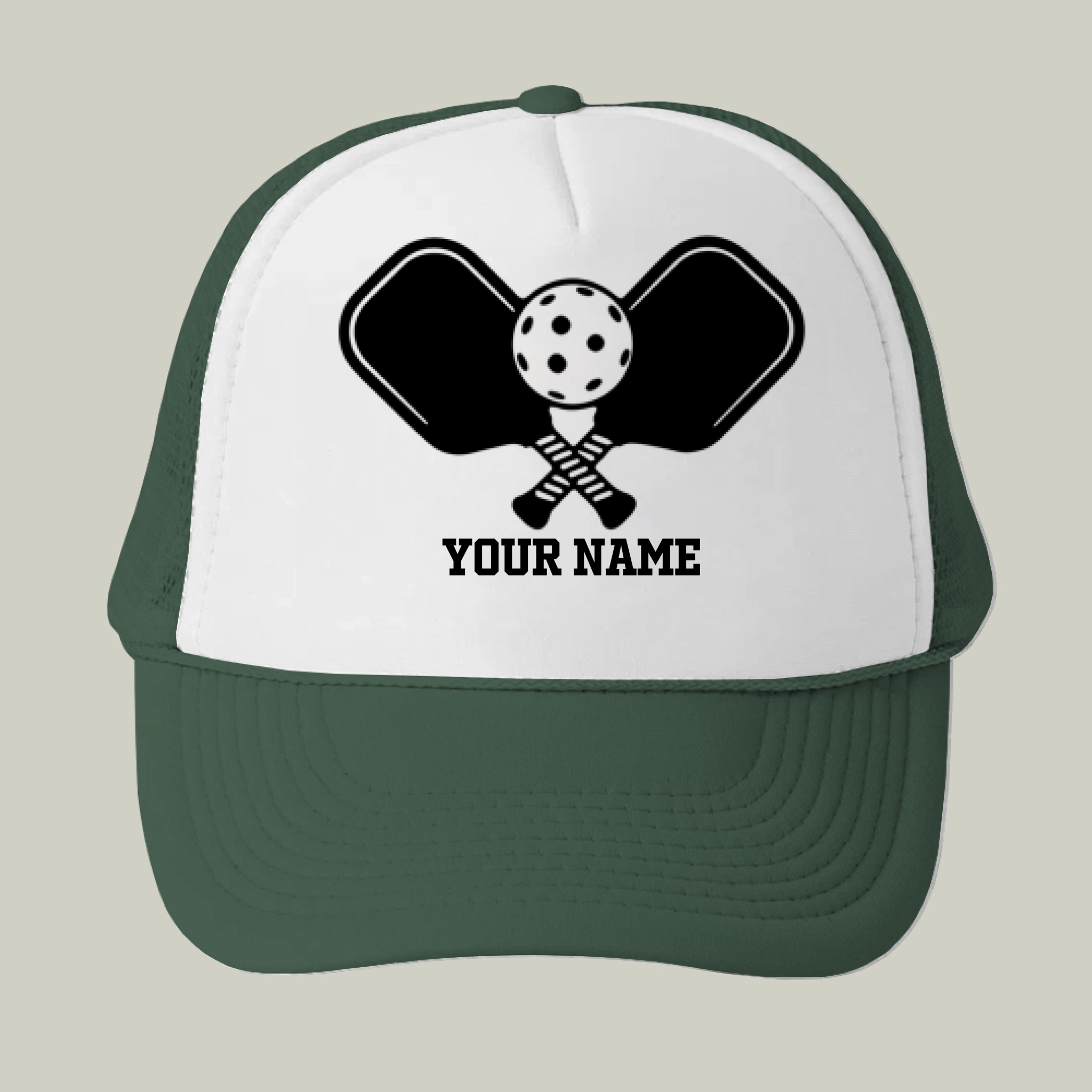 Picklewin Simple Pickleball Trucker Cap Custom Name For Men