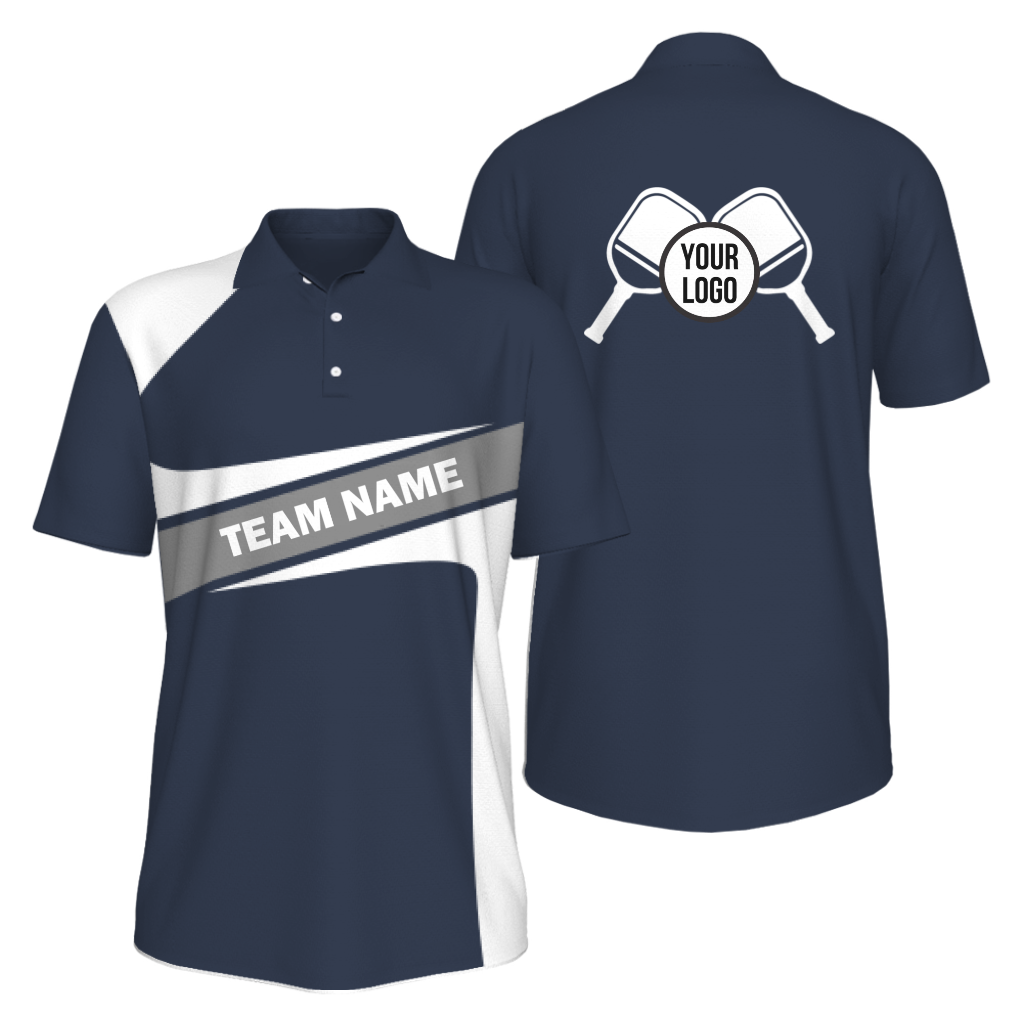 Picklewin Simple Pickleball UV Protection Polo Shirt For Men