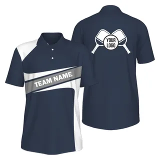 Picklewin Simple Pickleball UV Protection Polo Shirt For Men