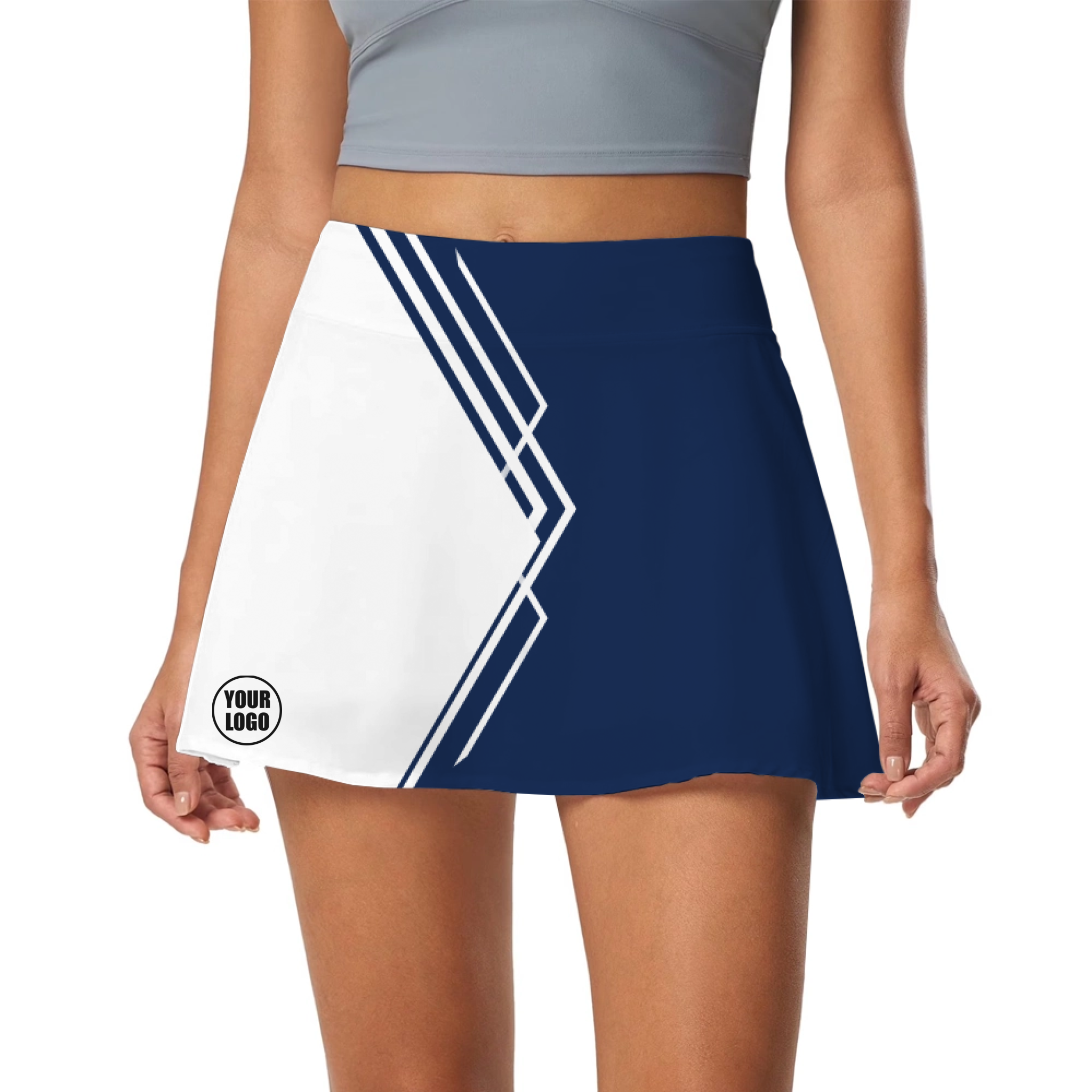 Picklewin Simple Stripe Customized Skort For Women