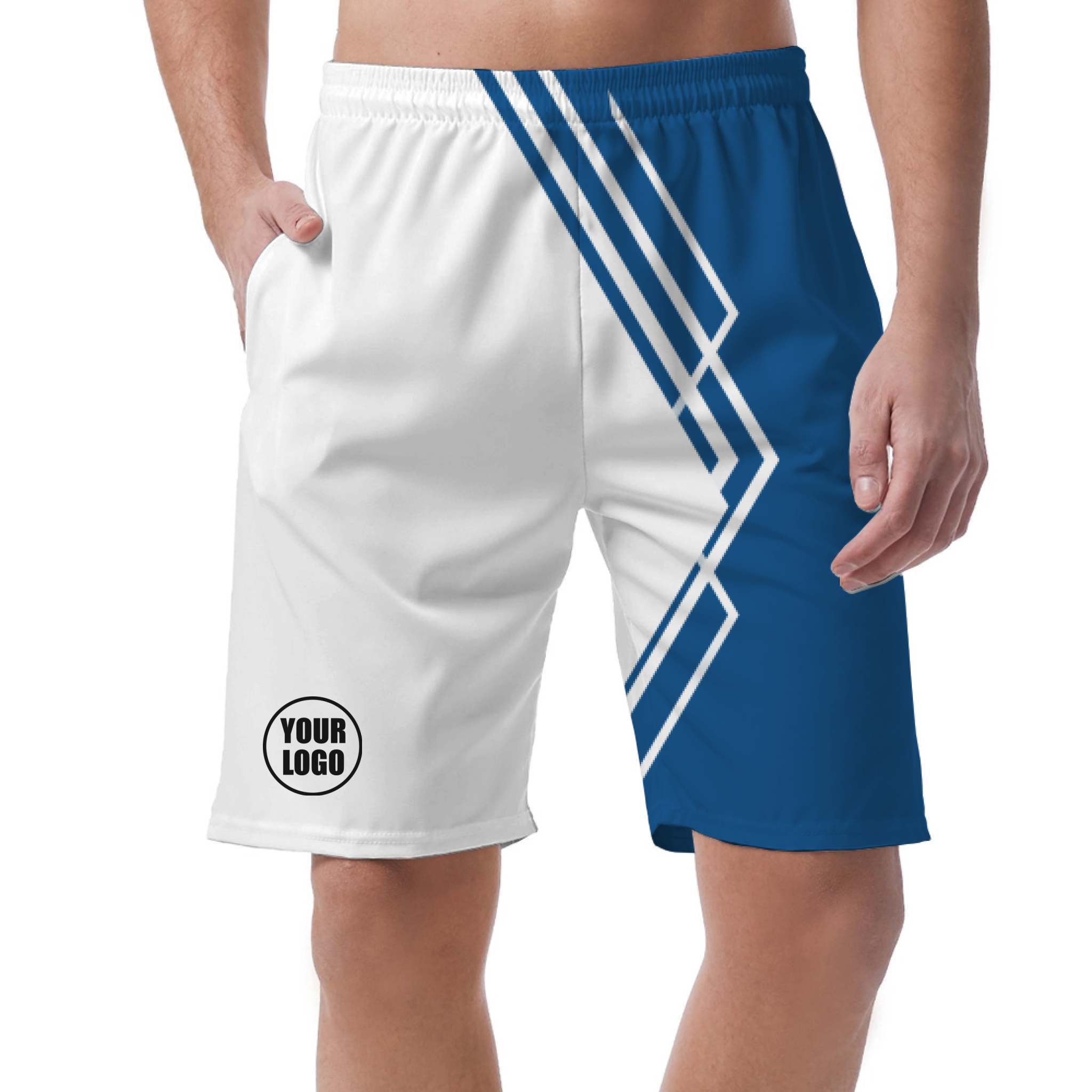 Picklewin Simple Stripe Men's Customized Short Pants