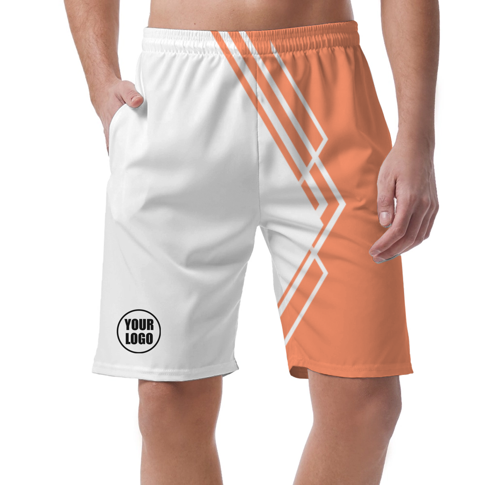 Picklewin Simple Stripe Men's Customized Short Pants