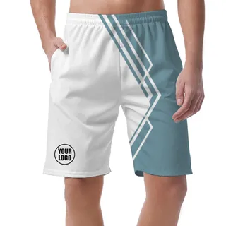 Picklewin Simple Stripe Men's Customized Short Pants