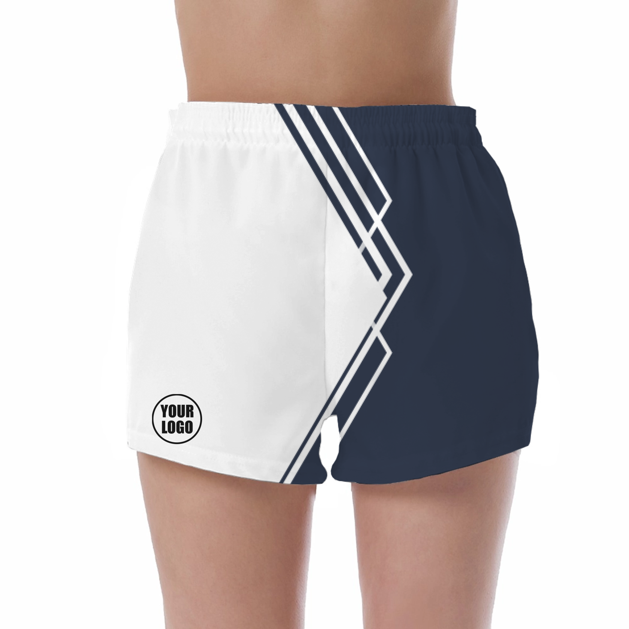 Picklewin Simple Stripe Women's Custom UV Protection Shorts - alternate