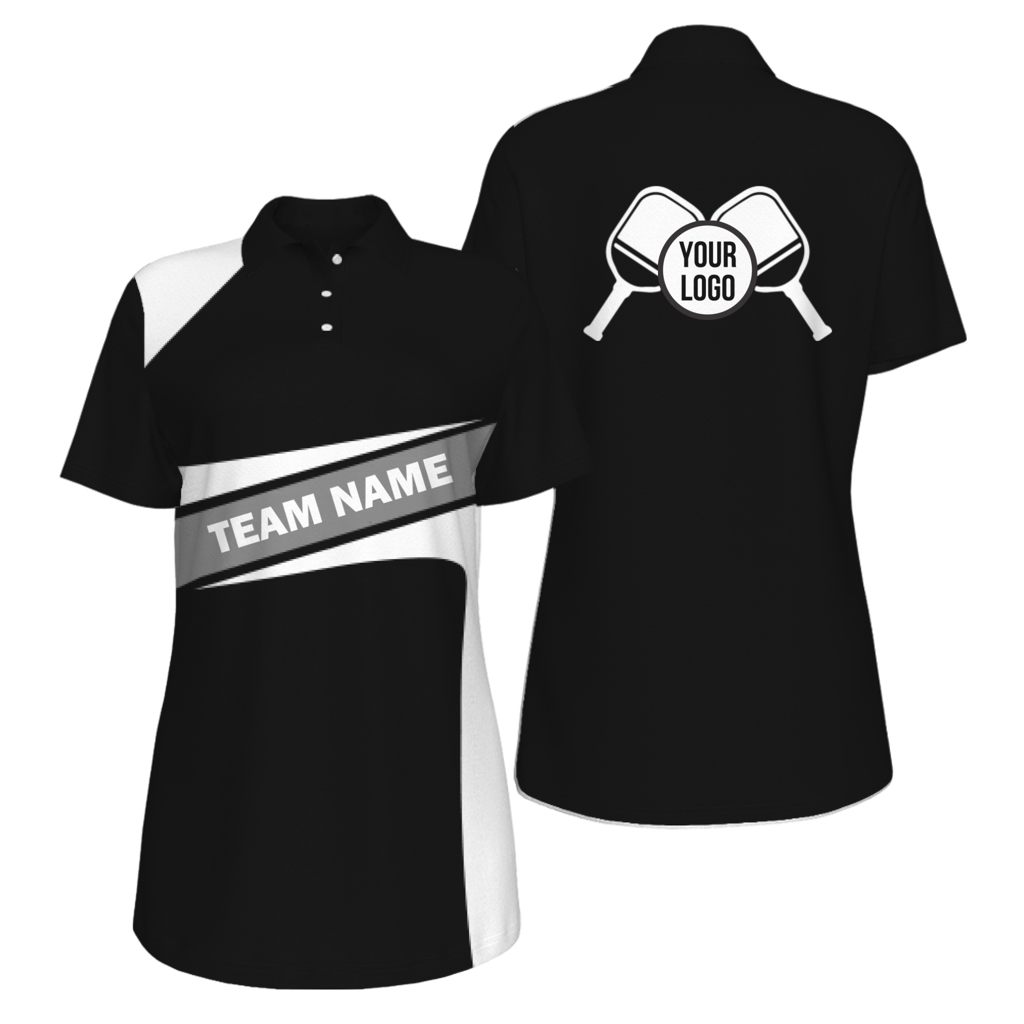 Picklewin Simple Women's UV Protection Polo For Pickleball Team