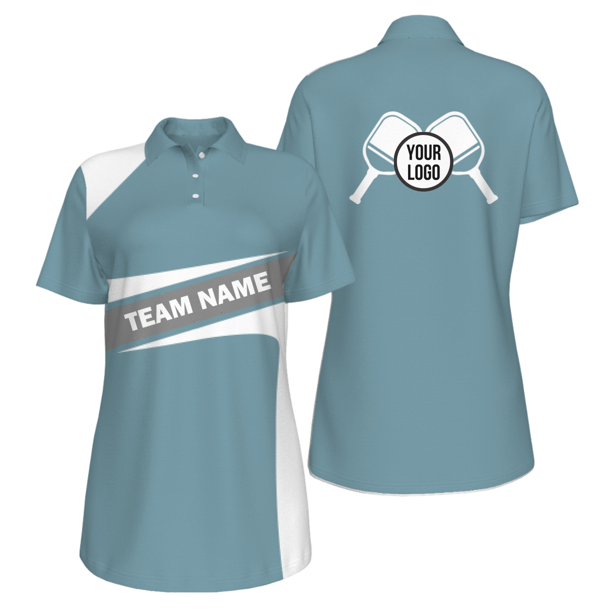 Picklewin Simple Women's UV Protection Polo For Pickleball Team - alternate