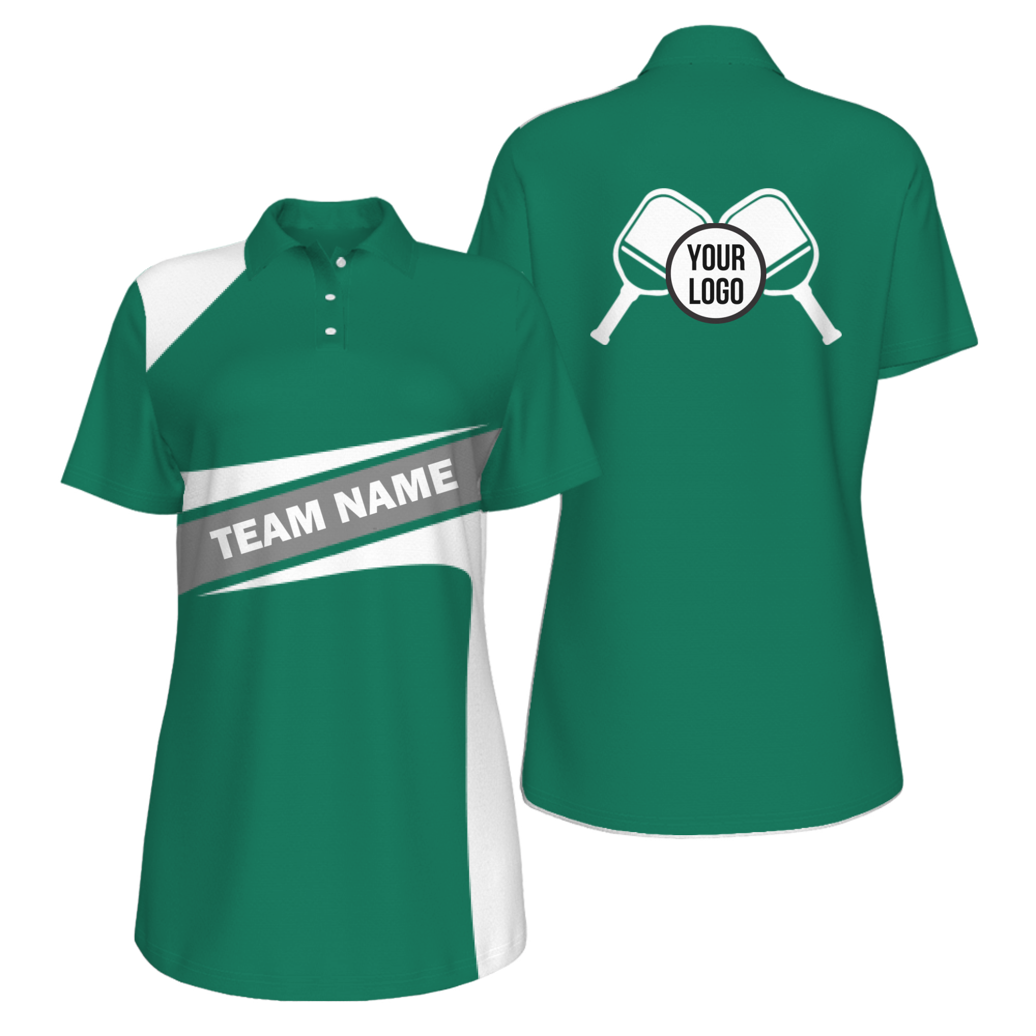 Picklewin Simple Women's UV Protection Polo For Pickleball Team