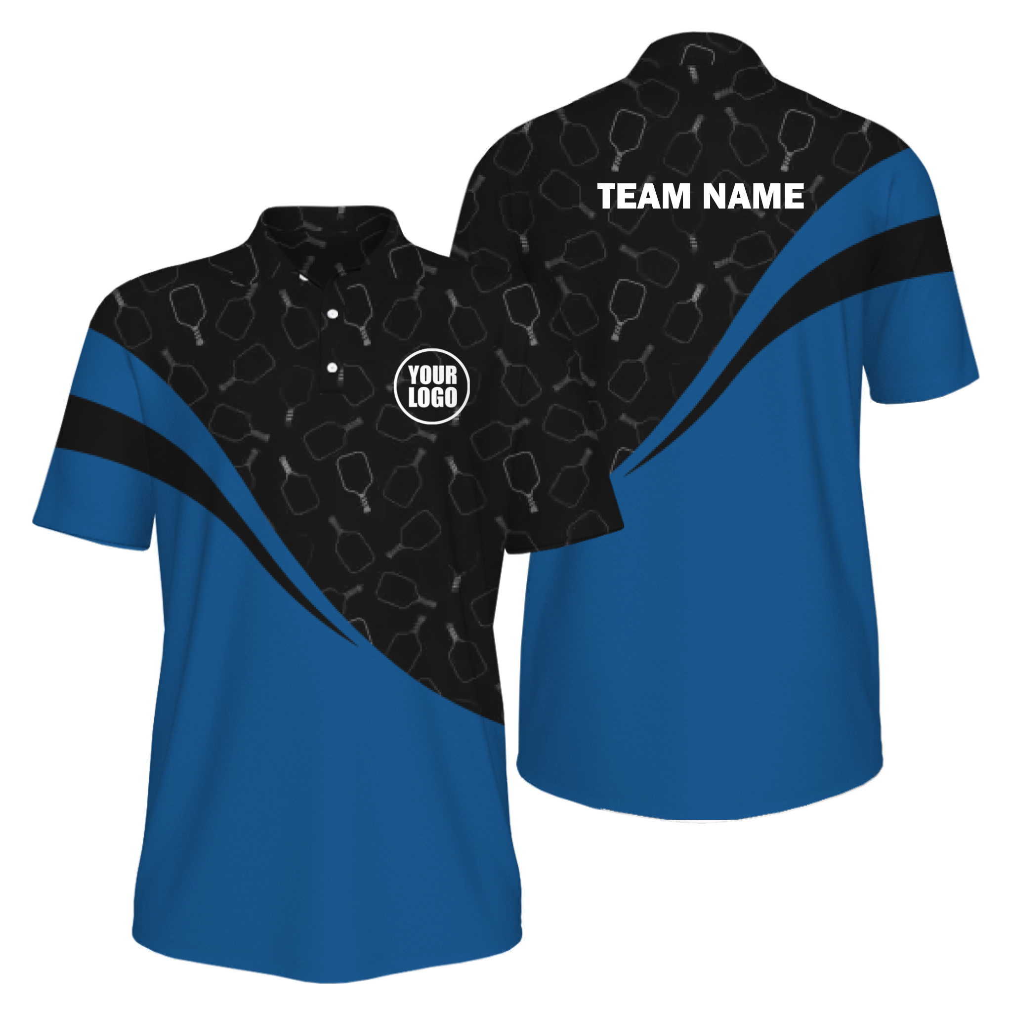 Picklewin Special Pickleball Pattern Men's UV Protection Polo Shirt