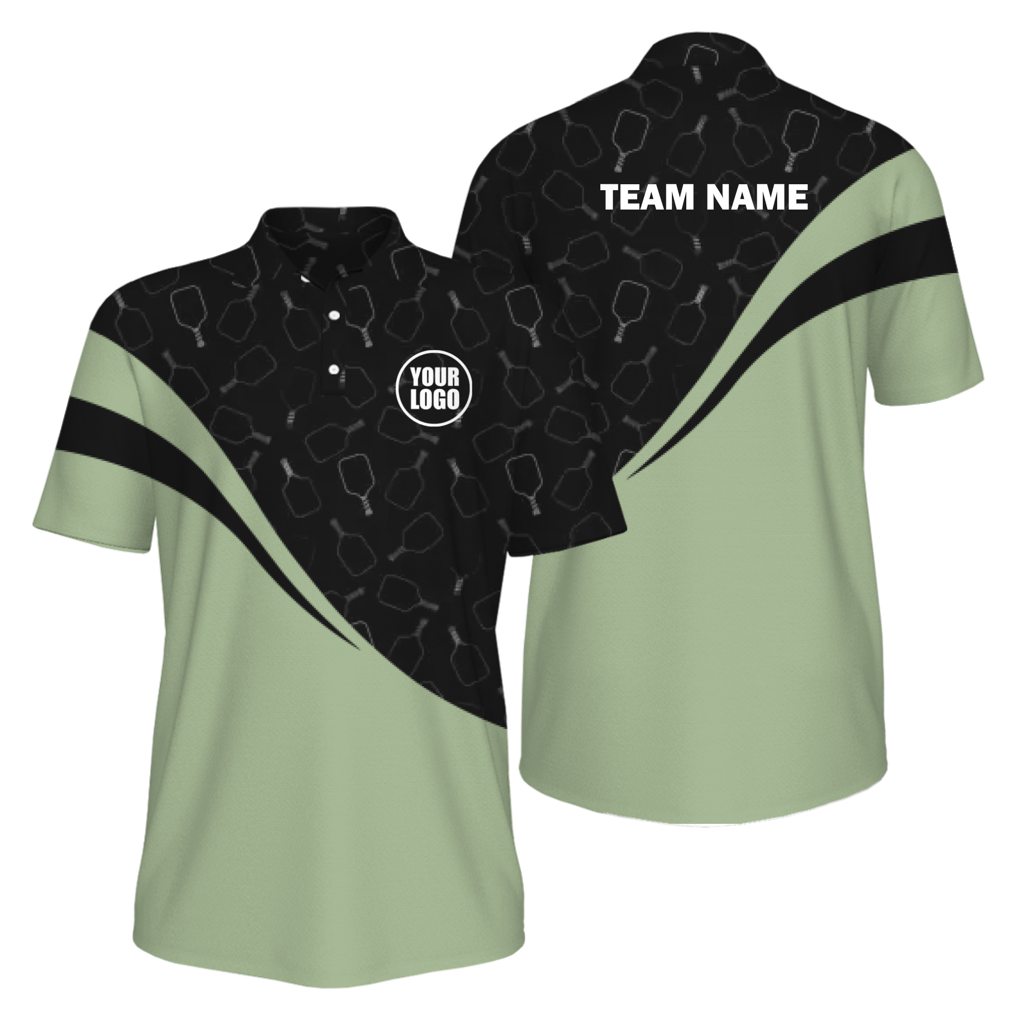 Picklewin Special Pickleball Pattern Men's UV Protection Polo Shirt