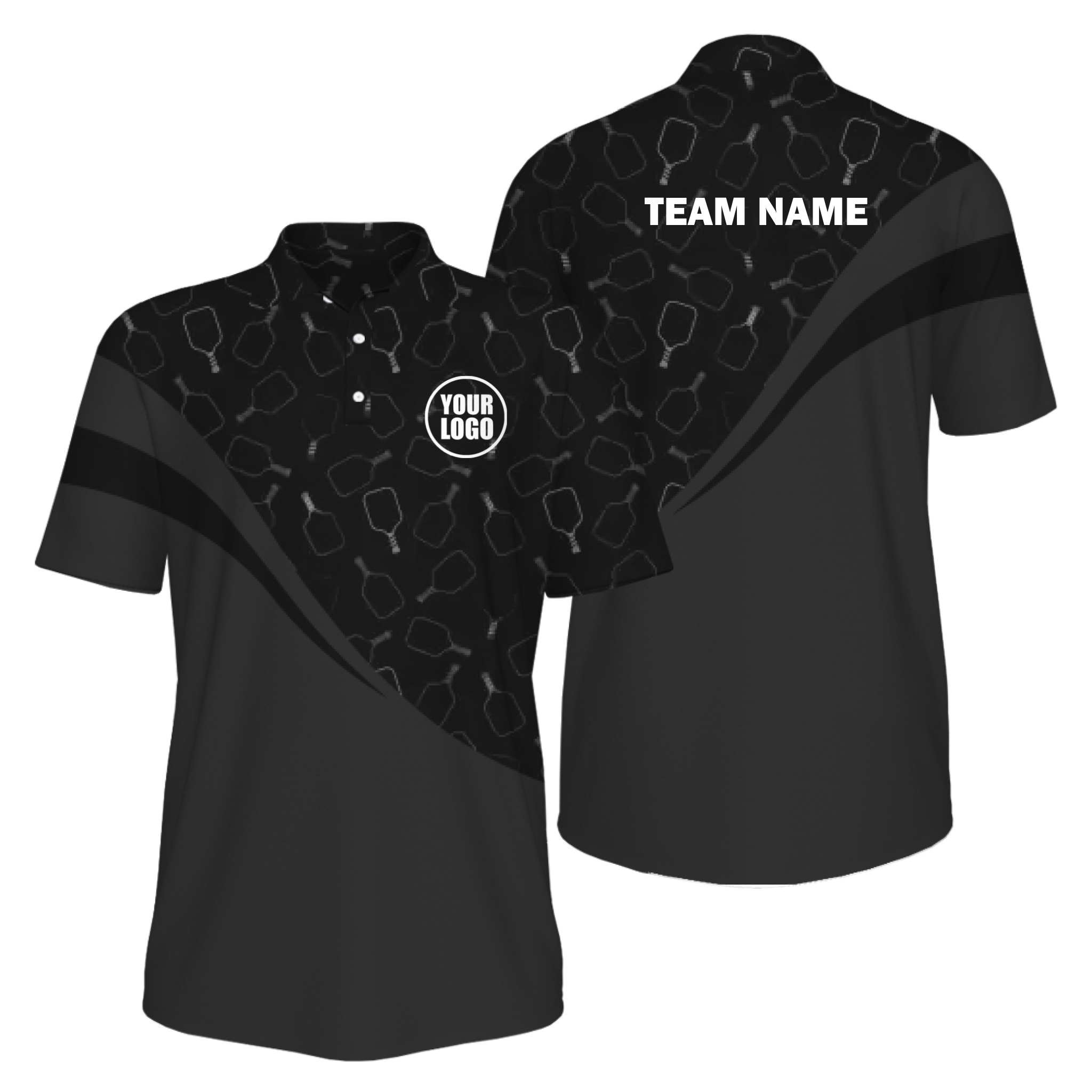 Picklewin Special Pickleball Pattern Men's UV Protection Polo Shirt
