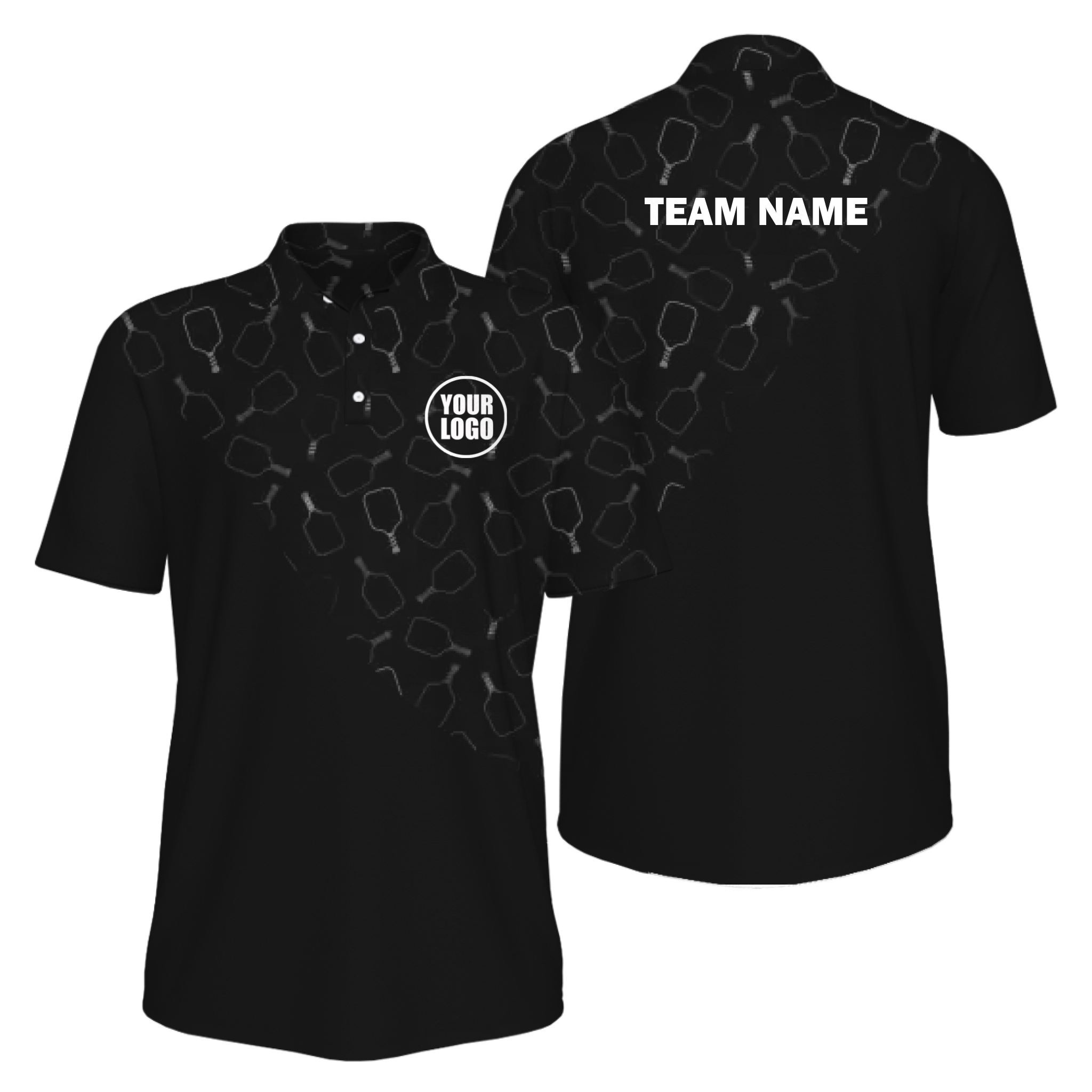 Picklewin Special Pickleball Pattern Men's UV Protection Polo Shirt