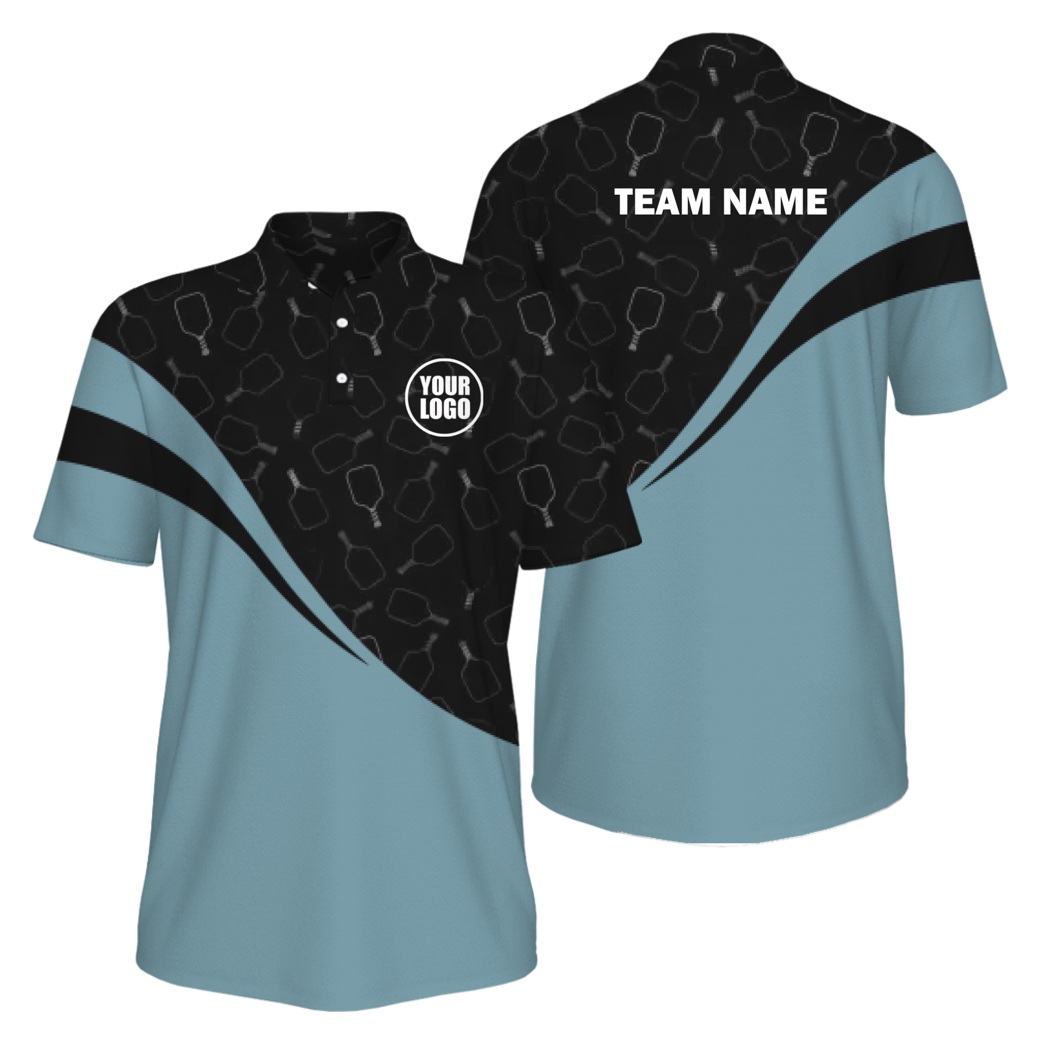 Picklewin Special Pickleball Pattern Men's UV Protection Polo Shirt