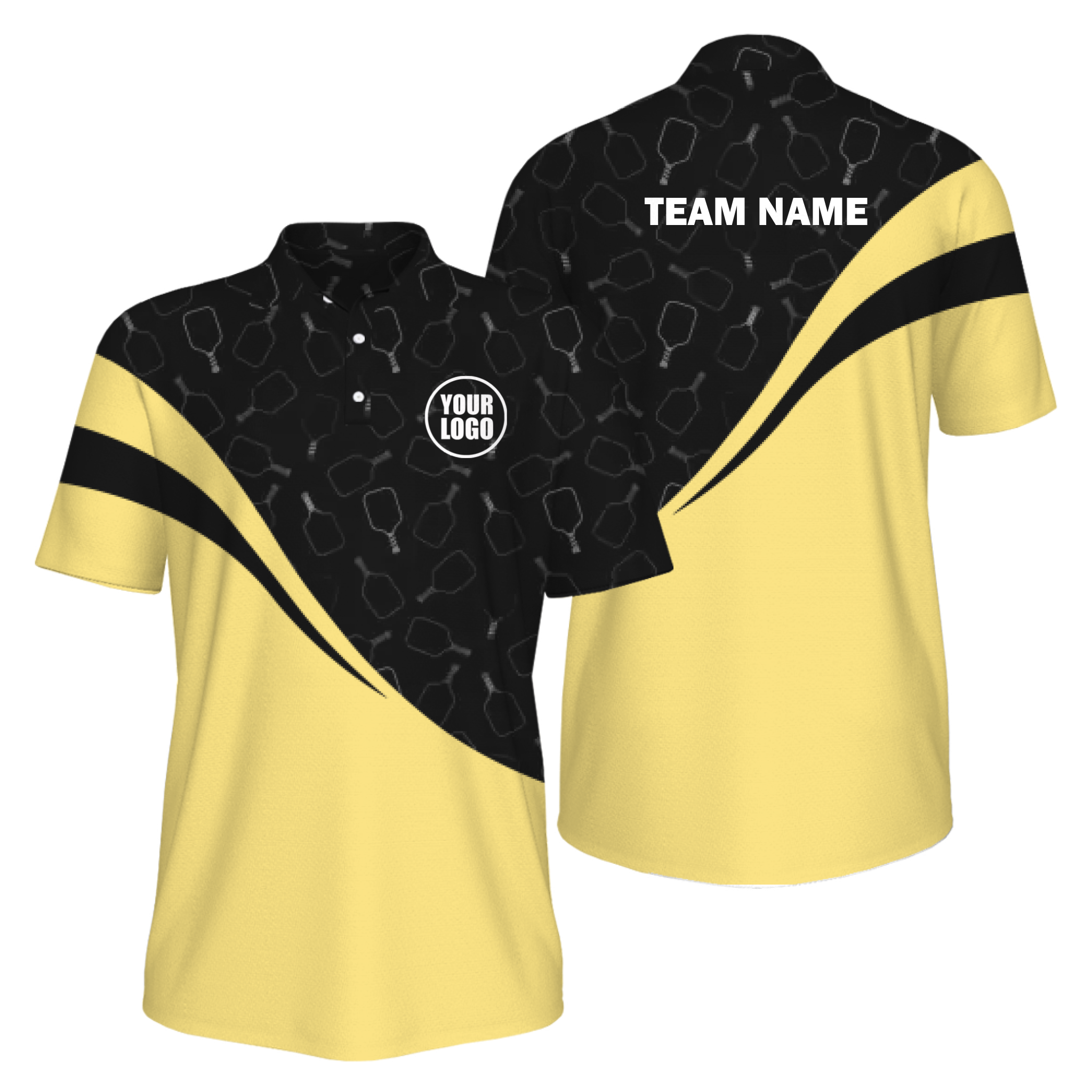 Picklewin Special Pickleball Pattern Men's UV Protection Polo Shirt