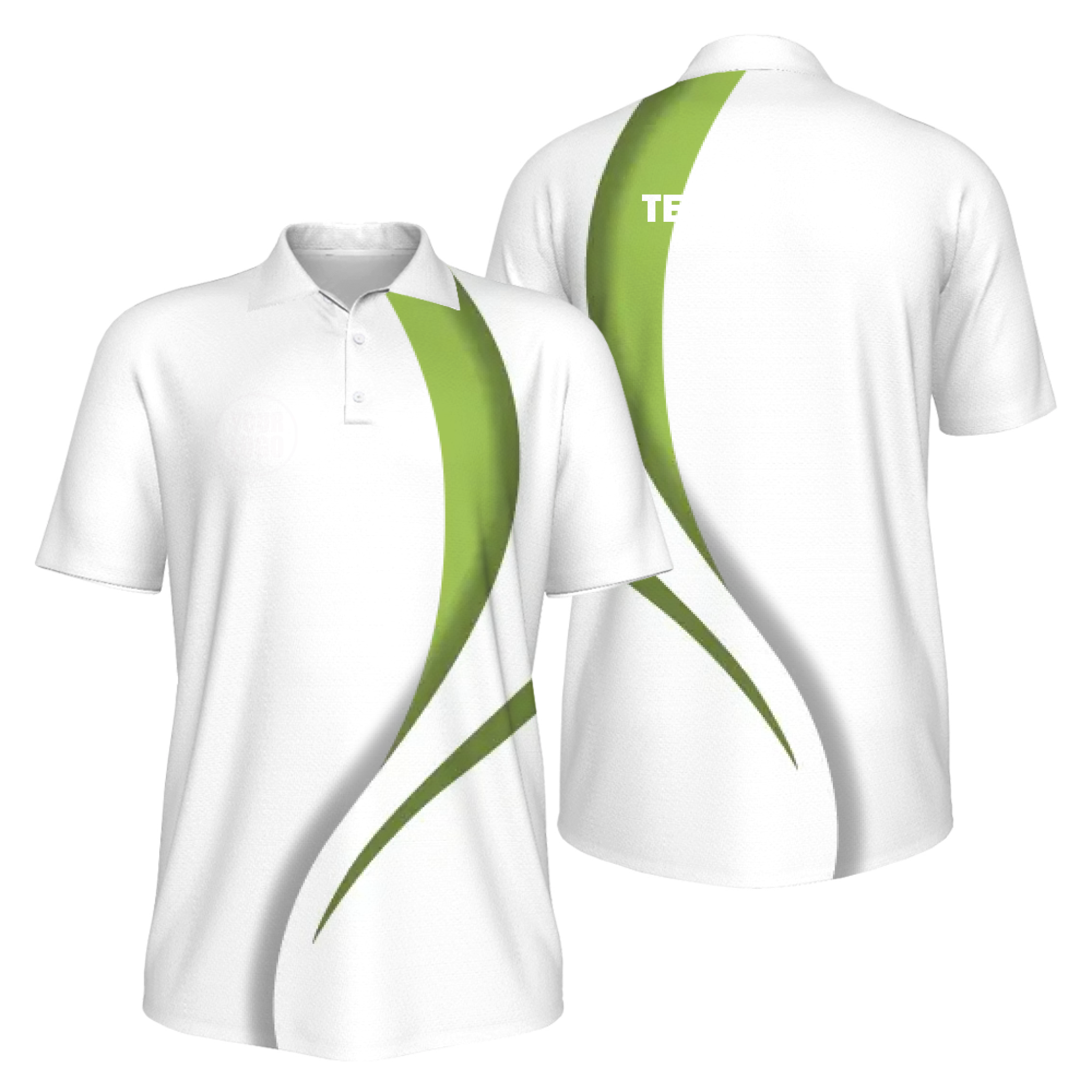 Picklewin Sporty Curve Men's Custom UV Protection Polo Shirt